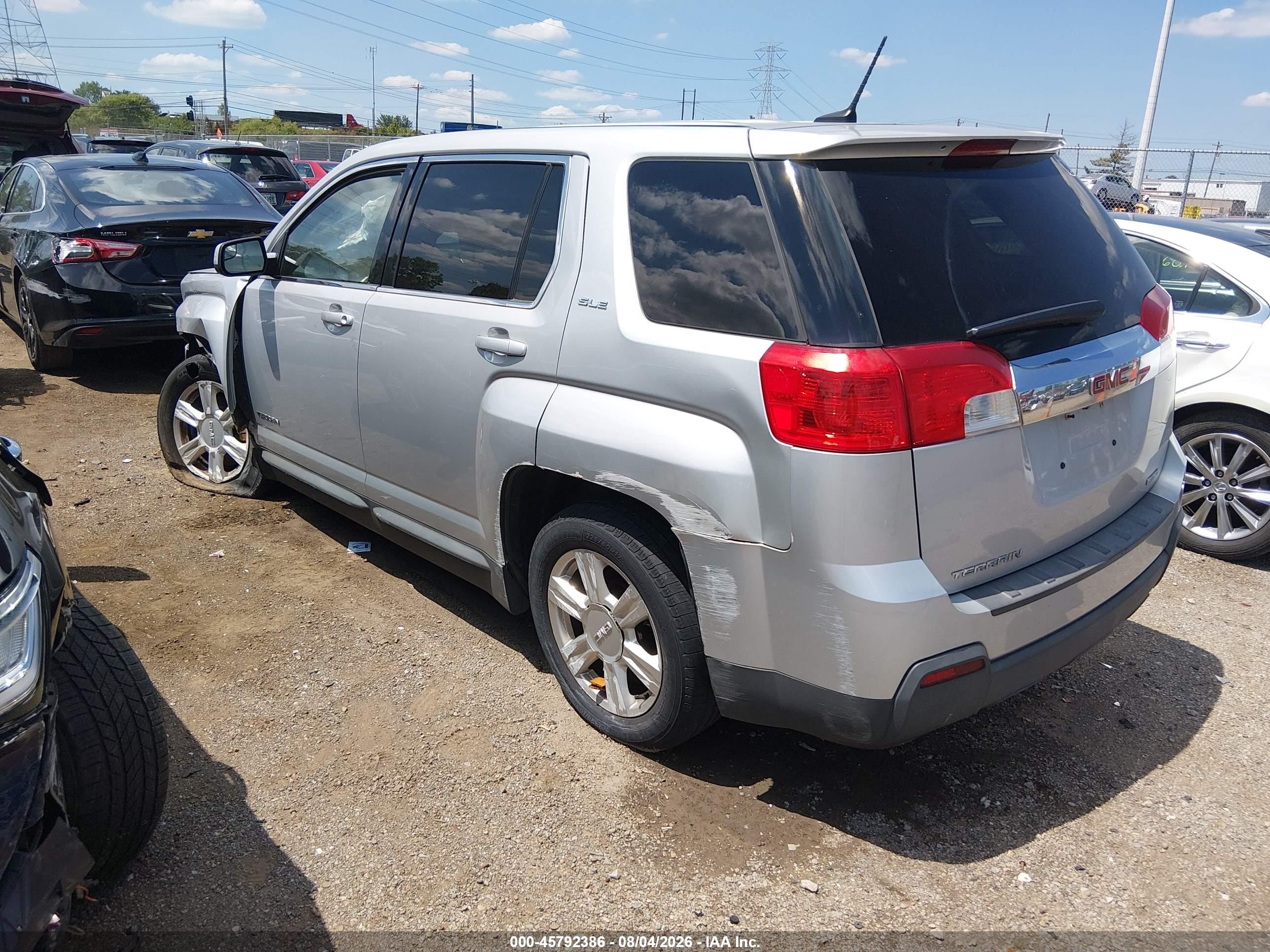 2014 Gmc Terrain Sle-1 Silver vin: 2GKFLVEK8E6277409