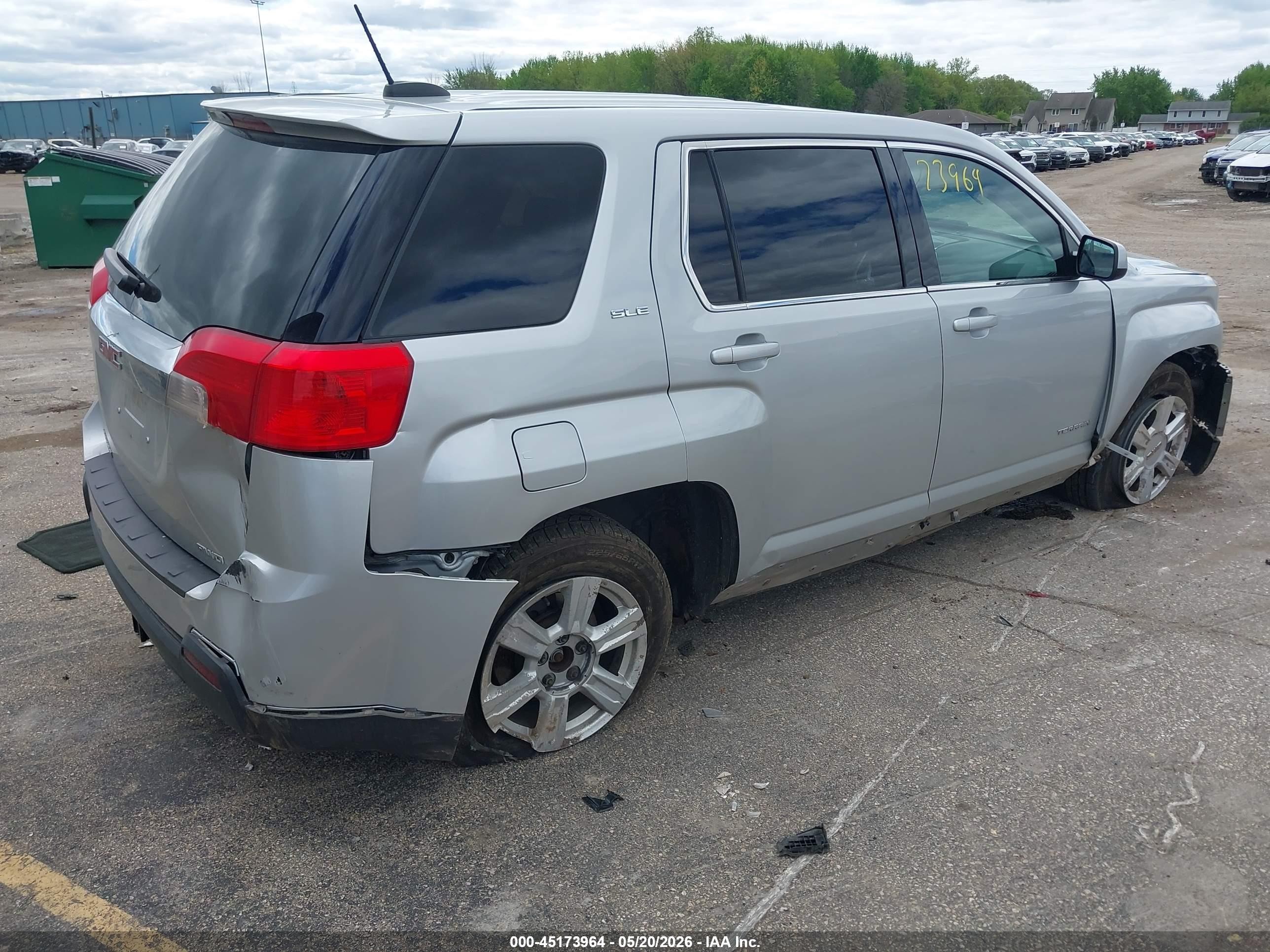 2015 Gmc Terrain Sle-1 Gray vin: 2GKFLVEK8F6335598