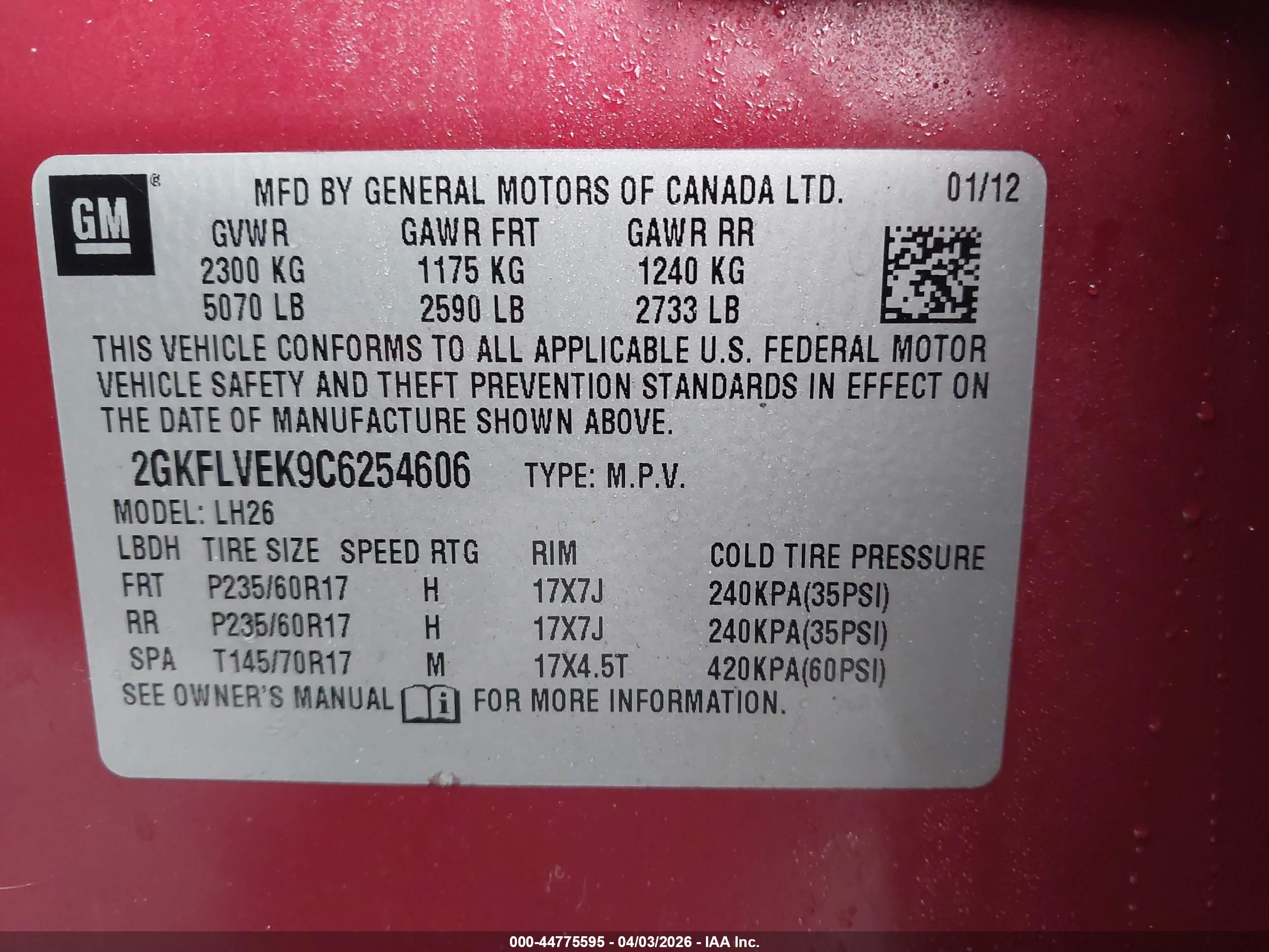 2012 Gmc Terrain Slt-1 Red vin: 2GKFLVEK9C6254606