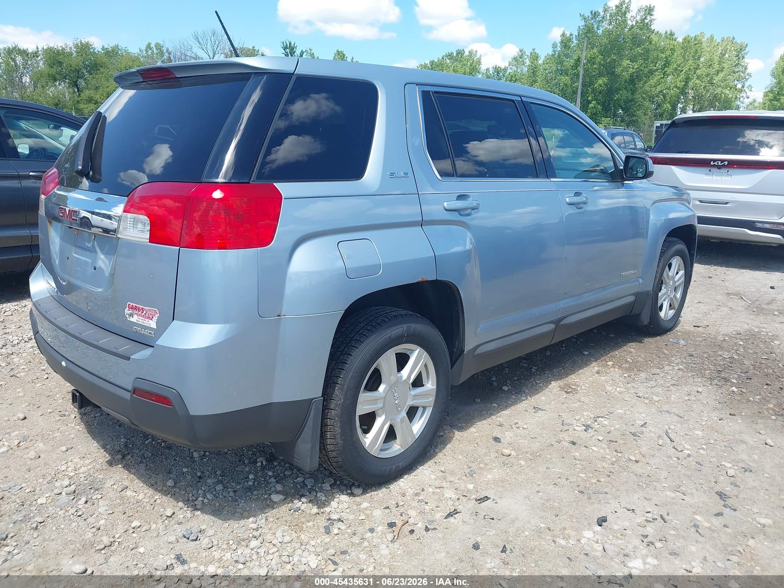 2015 Gmc Terrain Sle-1 Light Blue vin: 2GKFLVEK9F6195898