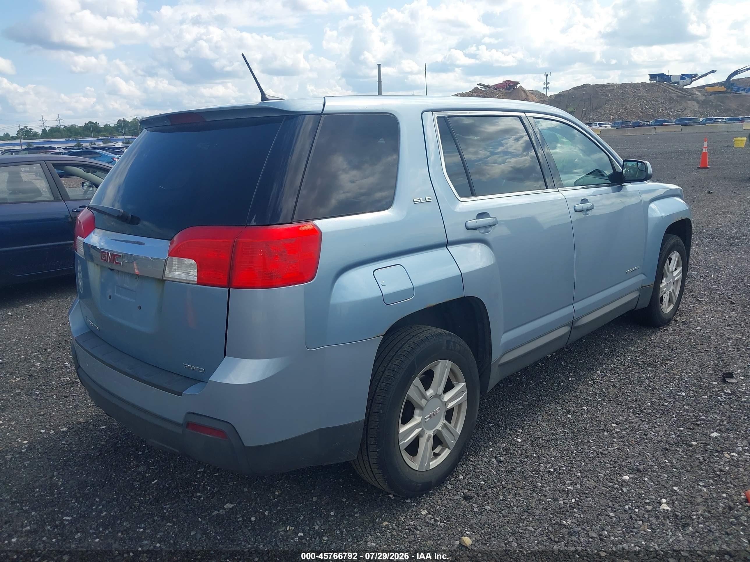 2014 Gmc Terrain Sle-1 Light Blue vin: 2GKFLVEKXE6113076