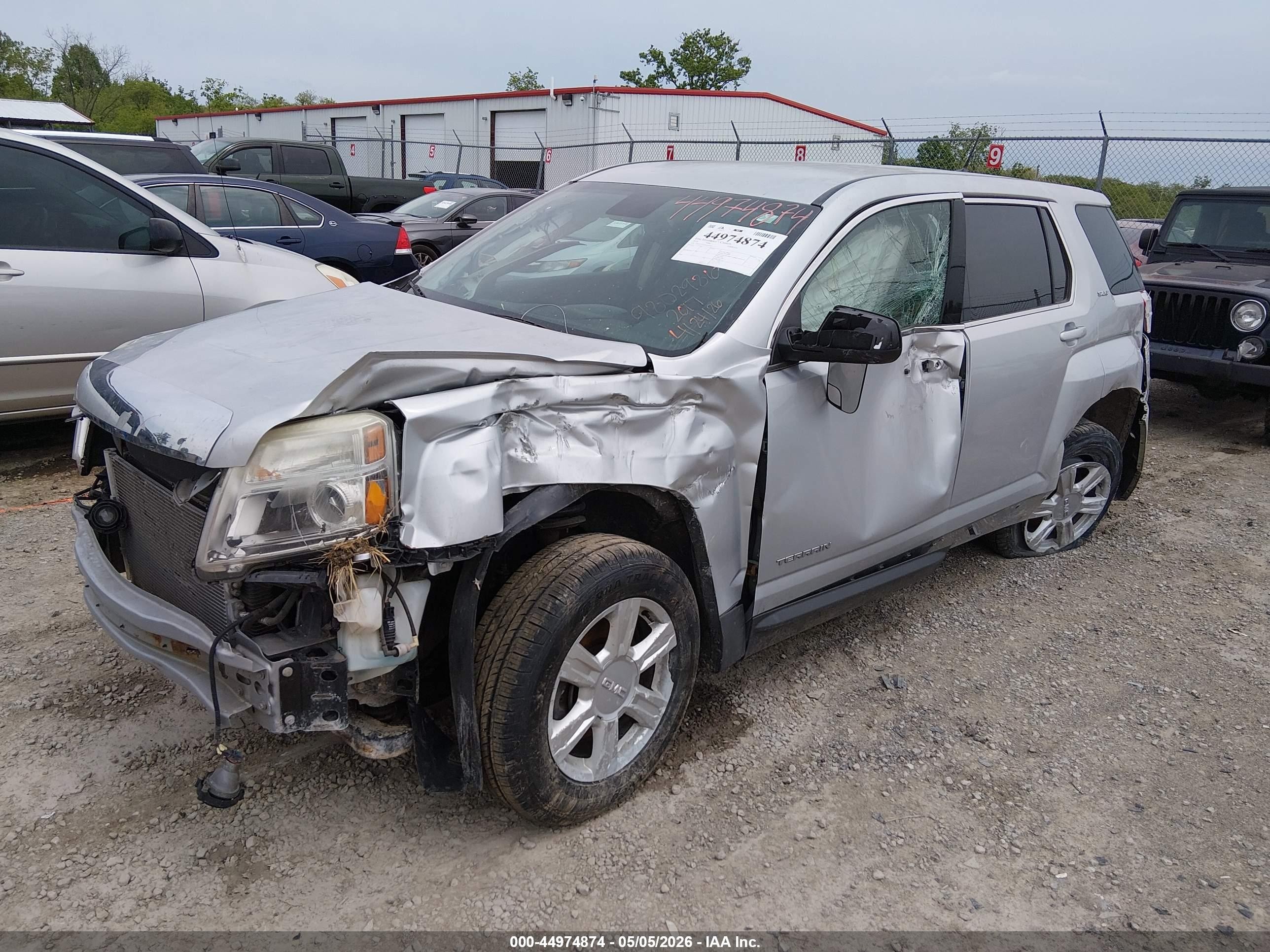 2014 Gmc Terrain Sle-1 Silver vin: 2GKFLVEKXE6342017