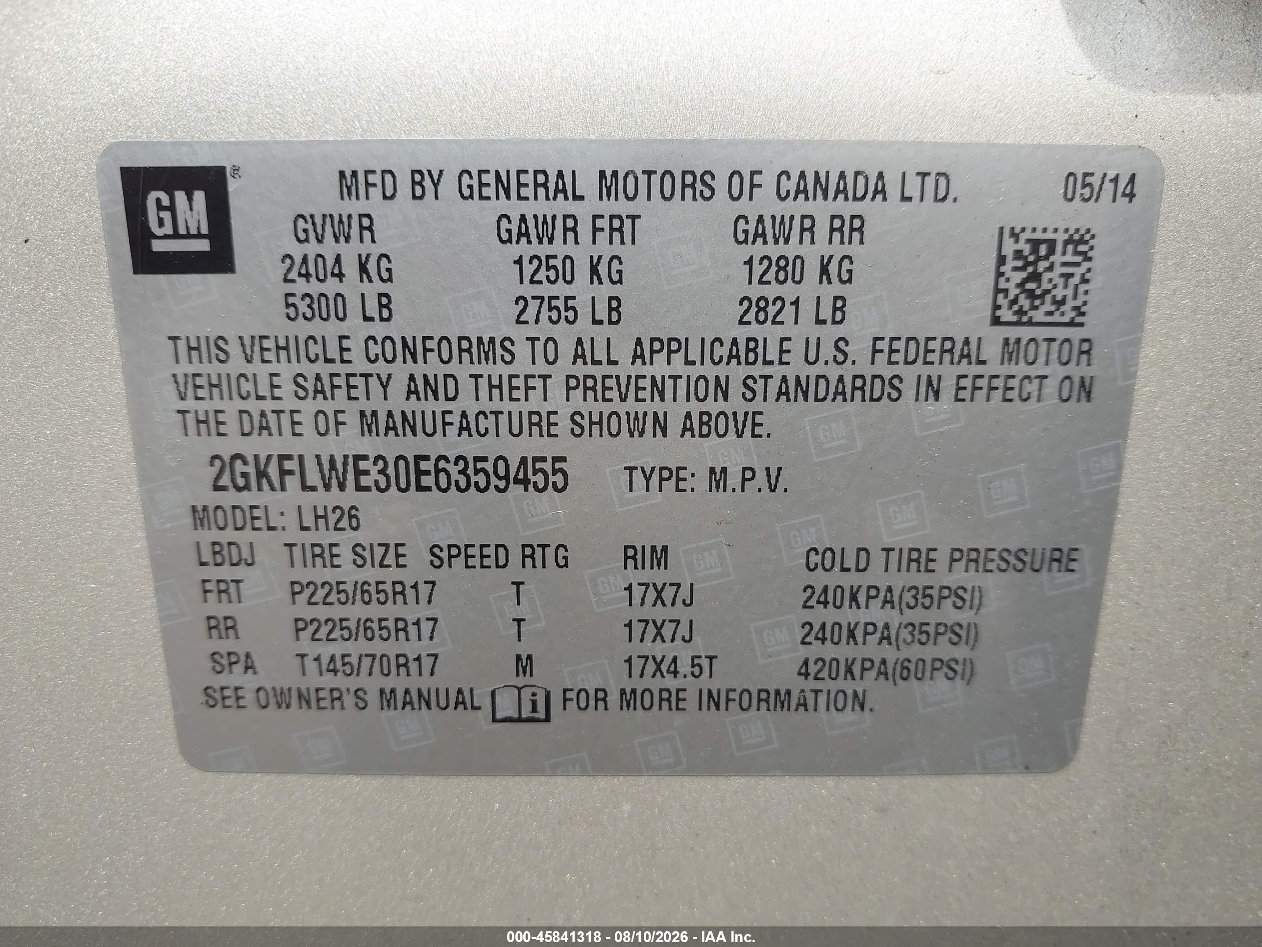 2014 Gmc Terrain Sle-2 Gold vin: 2GKFLWE30E6359455
