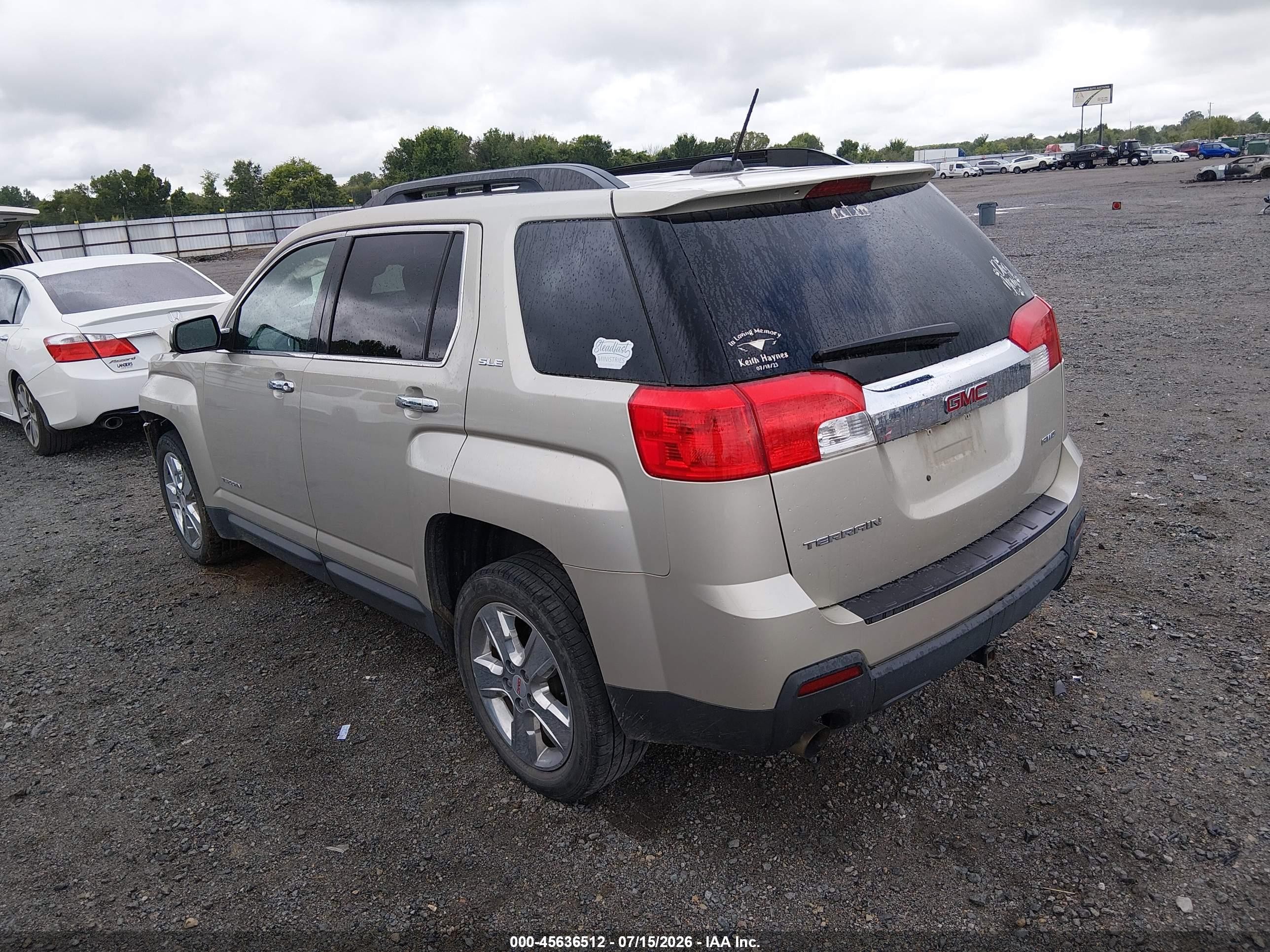 2015 Gmc Terrain Sle-2 Champagne vin: 2GKFLWE31F6412312