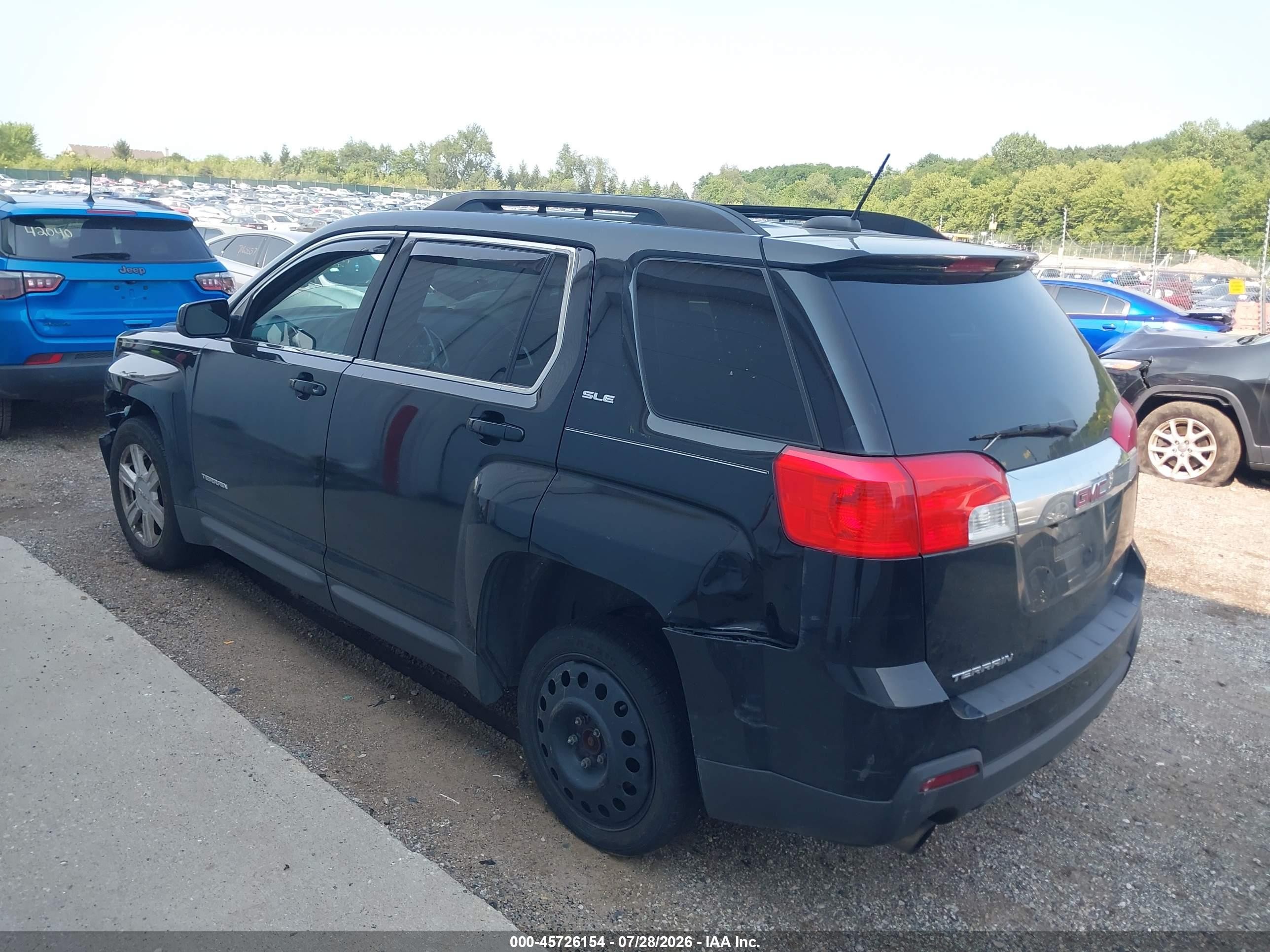 2015 Gmc Terrain Sle-2 Black vin: 2GKFLWE31F6415548