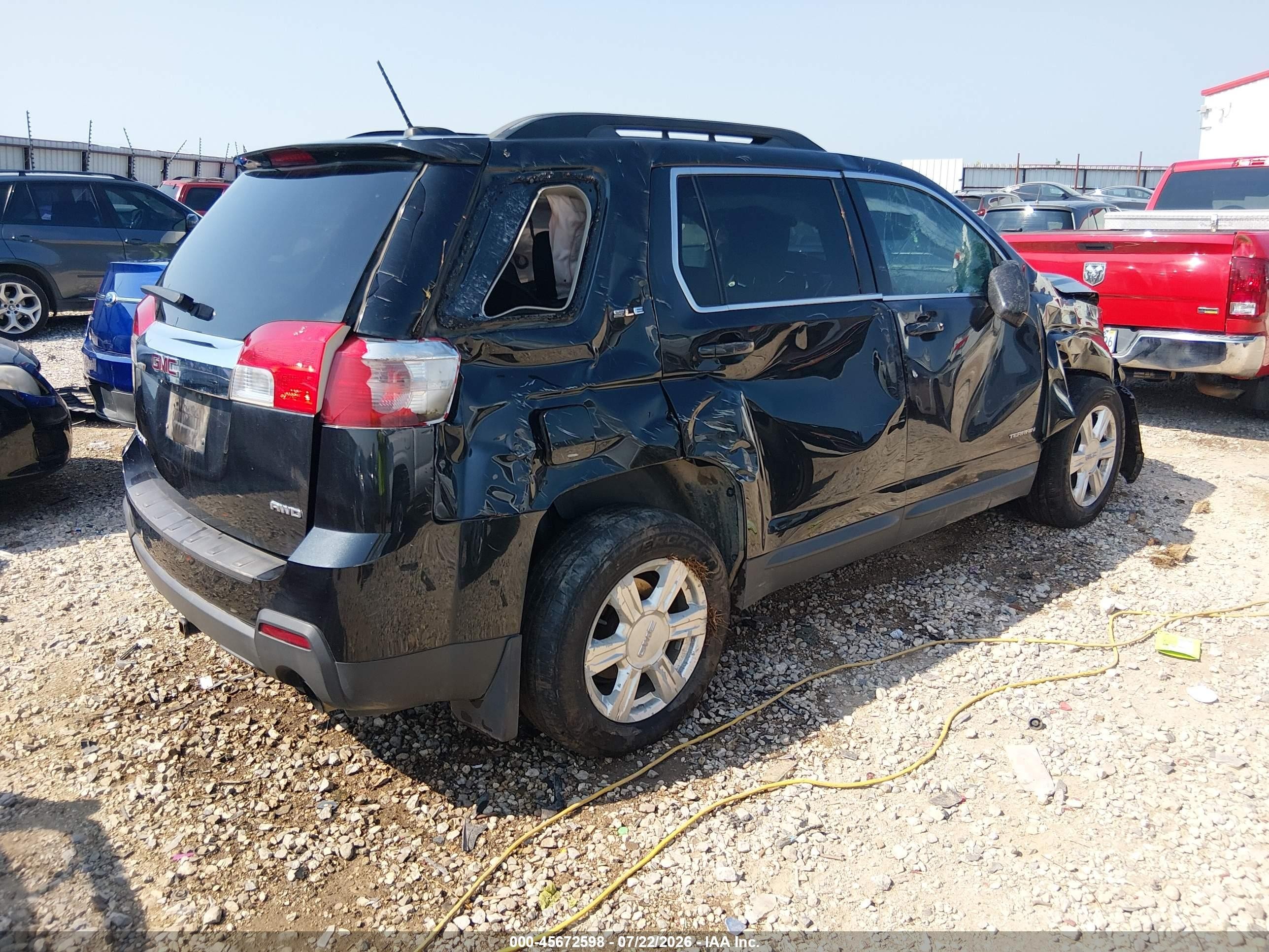 2015 Gmc Terrain Sle-2 Black vin: 2GKFLWE33F6135047