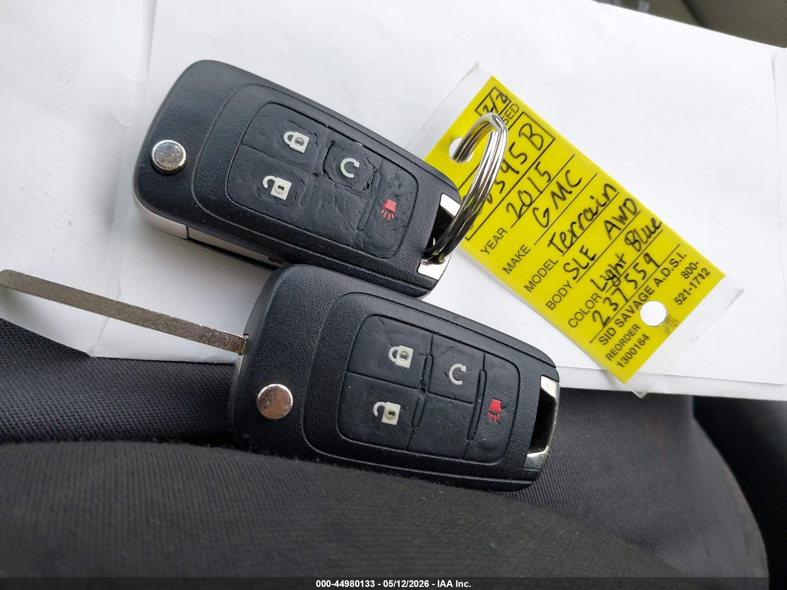 2015 Gmc Terrain Sle-2 Light Blue vin: 2GKFLWE33F6237559