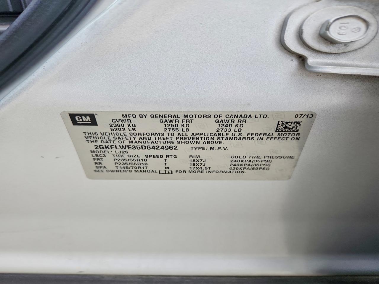 2013 Gmc Terrain Slt Silver vin: 2GKFLWE35D6424962