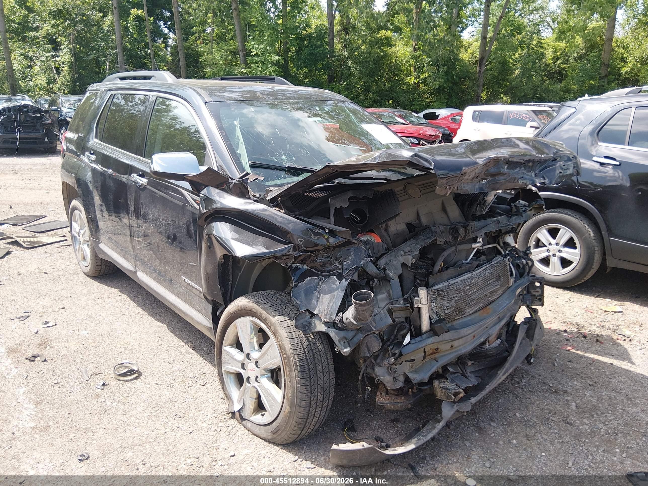 2015 Gmc Terrain Sle-2 Черный vin: 2GKFLWE37F6409222