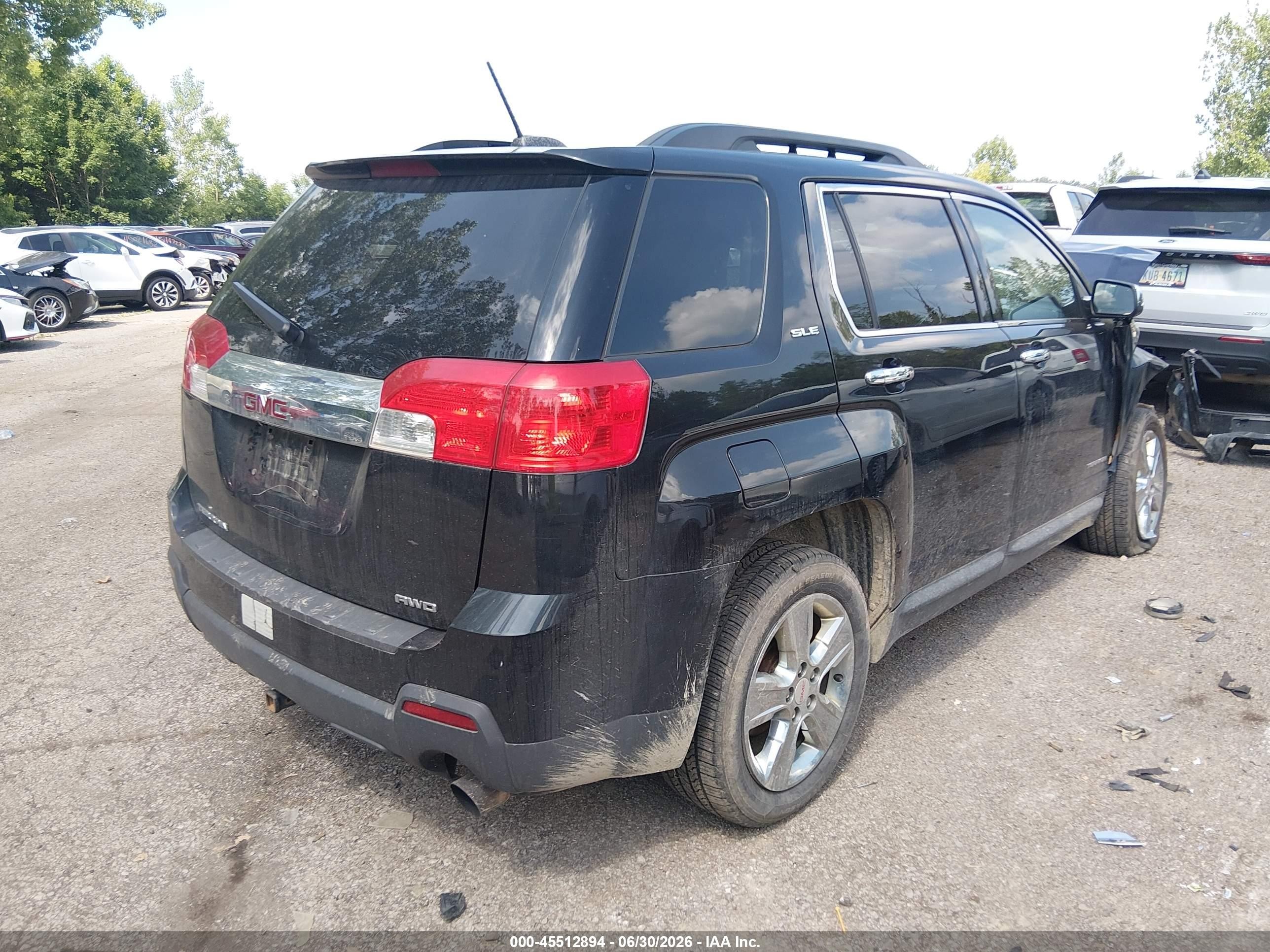 2015 Gmc Terrain Sle-2 Черный vin: 2GKFLWE37F6409222