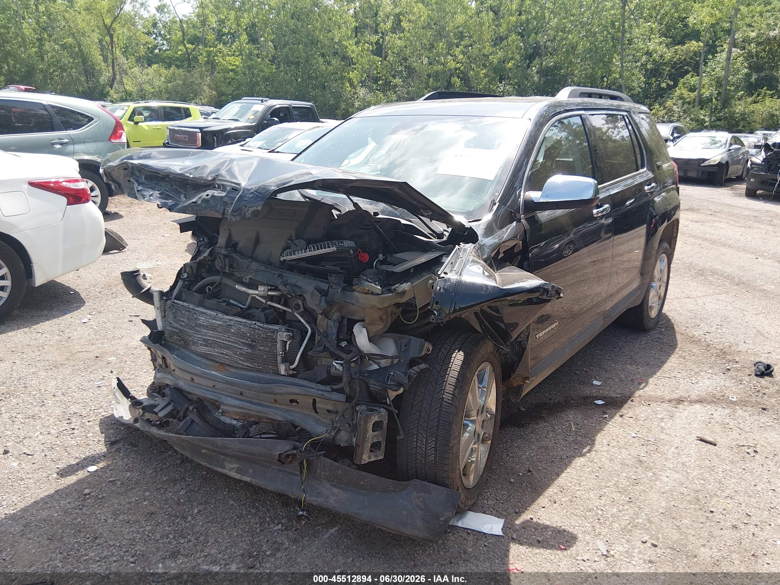 2015 Gmc Terrain Sle-2 Черный vin: 2GKFLWE37F6409222
