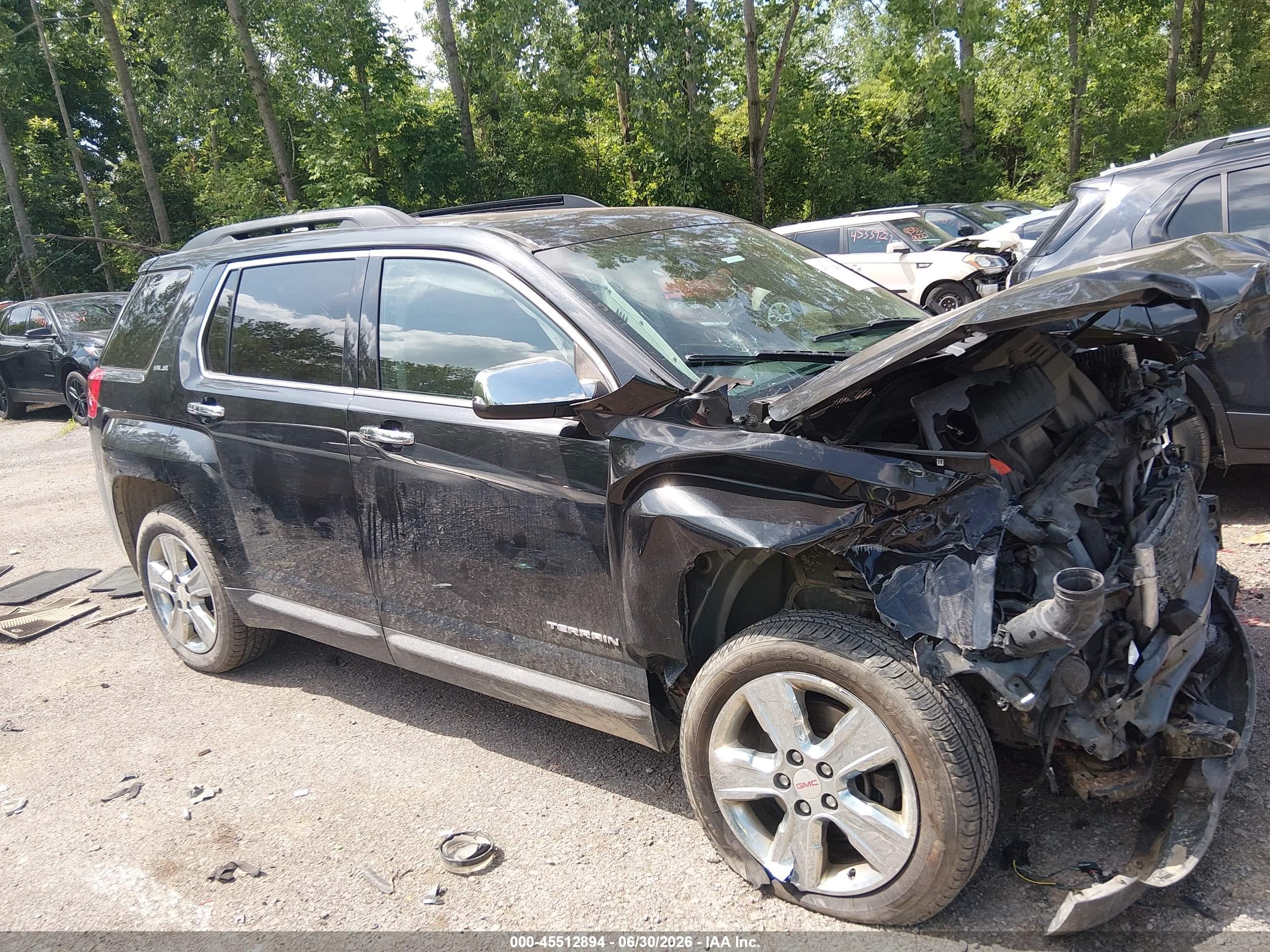 2015 Gmc Terrain Sle-2 Черный vin: 2GKFLWE37F6409222
