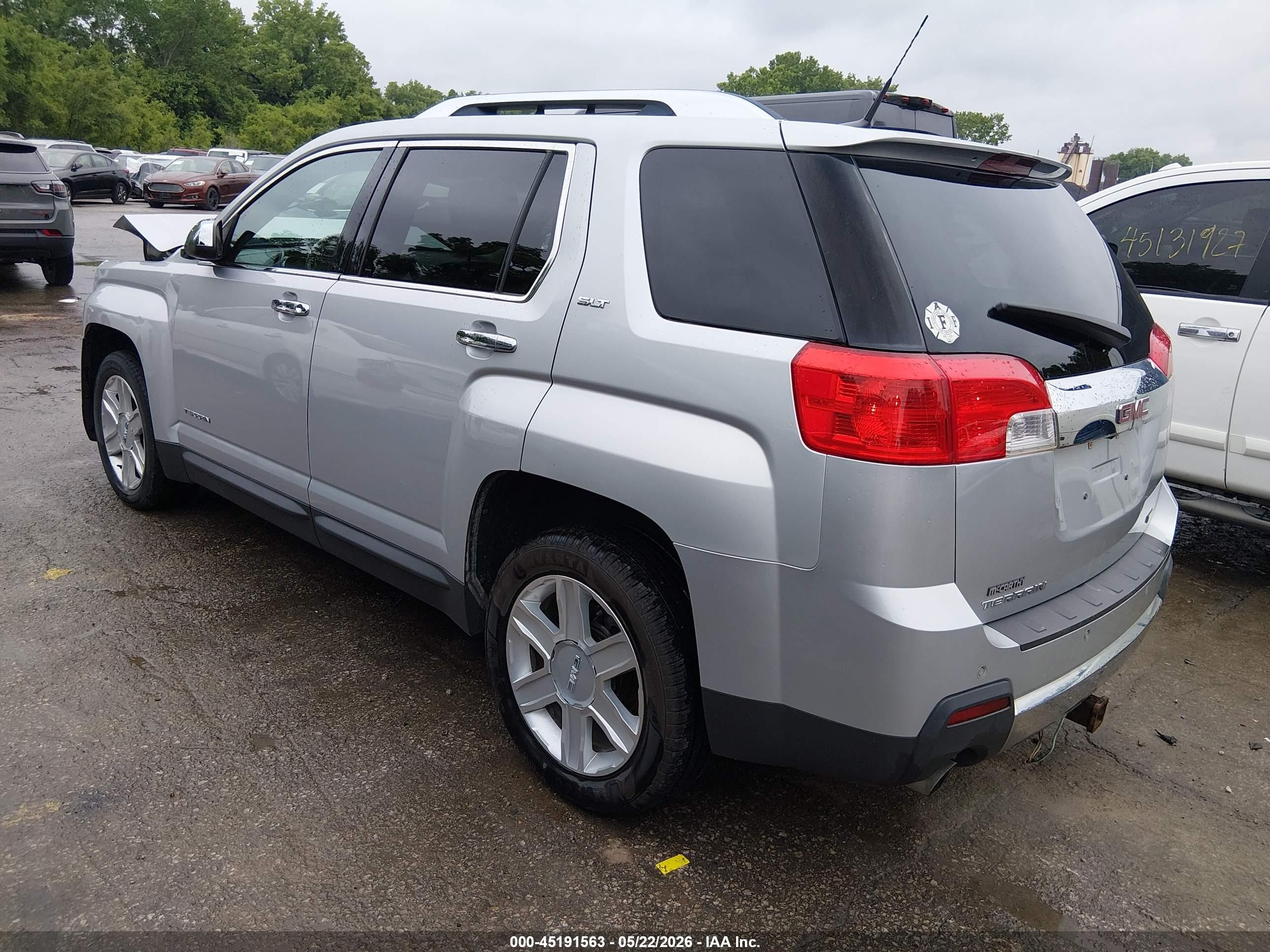 2012 Gmc Terrain Slt-2 Silver vin: 2GKFLWE50C6111009