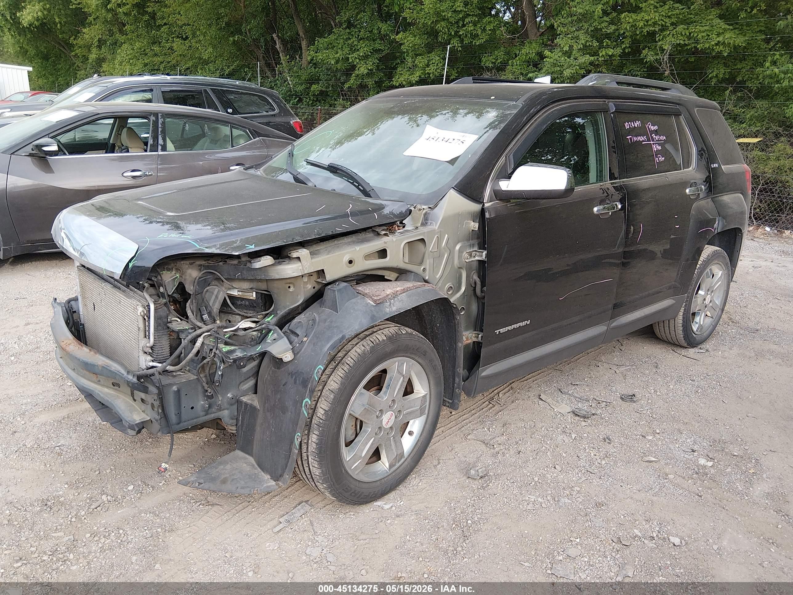 2012 Gmc Terrain Slt-2 Black vin: 2GKFLWE53C6147146