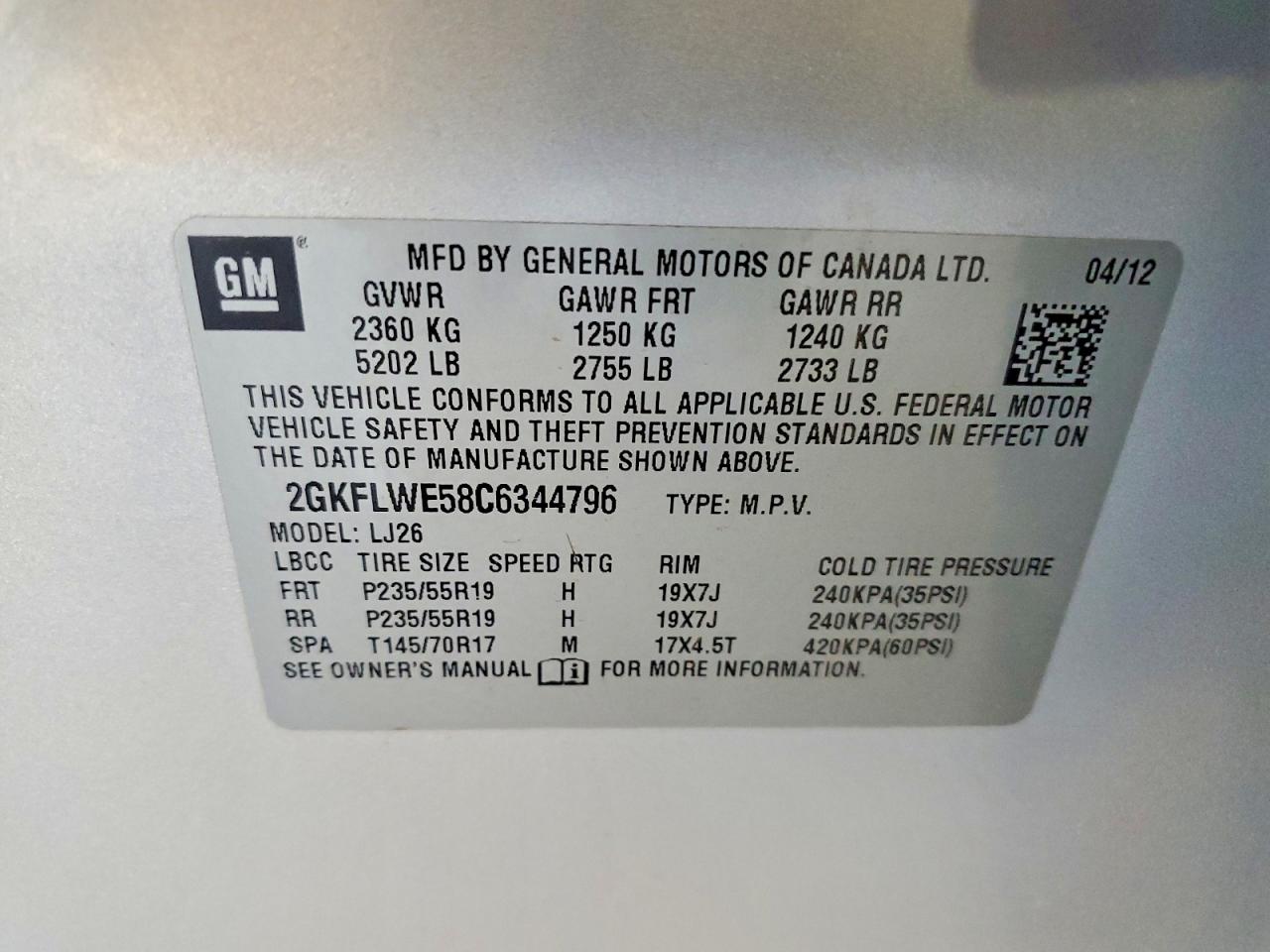 2012 Gmc Terrain Slt Silver vin: 2GKFLWE58C6344796