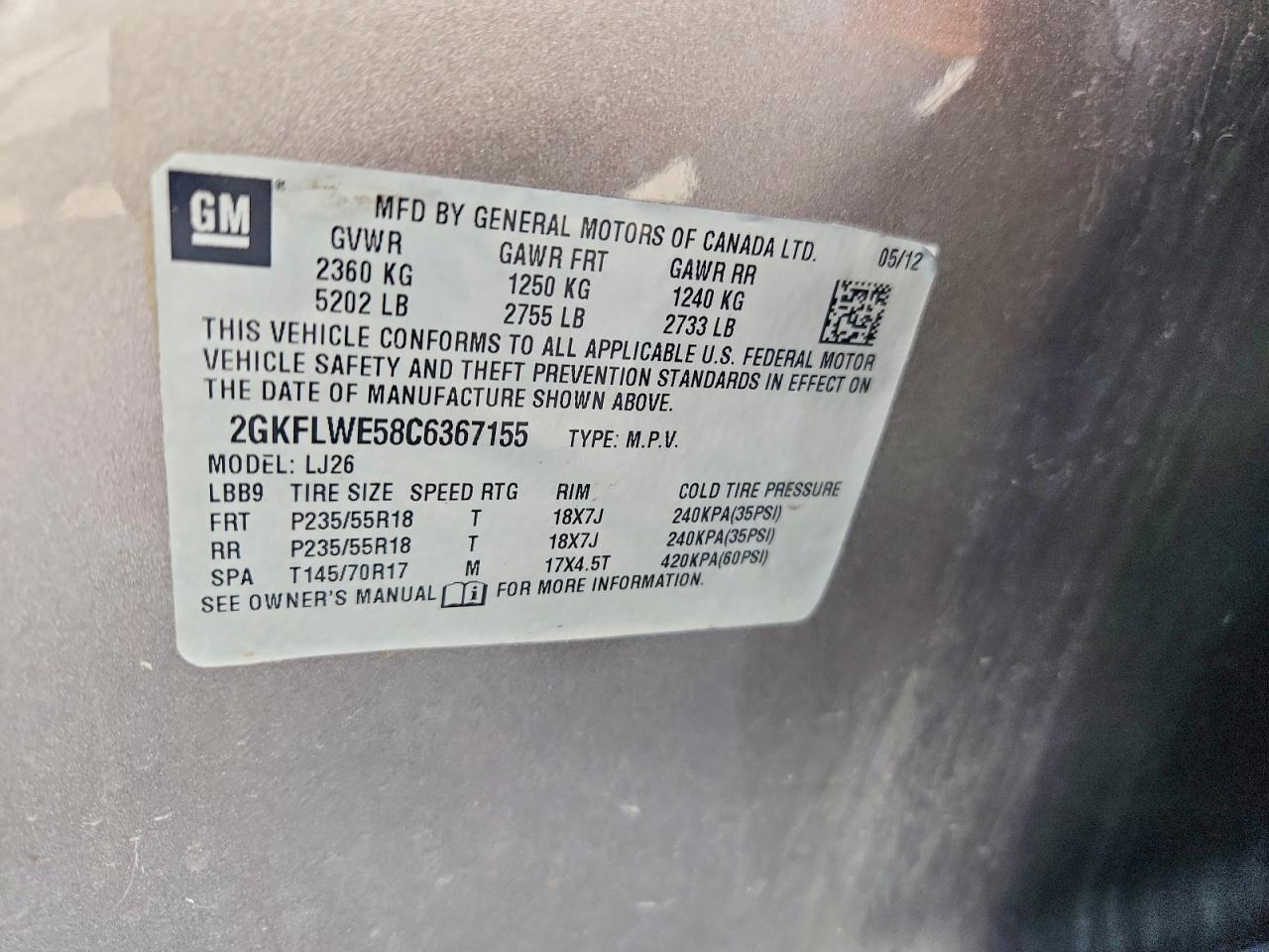 2012 Gmc Terrain Slt Brown vin: 2GKFLWE58C6367155