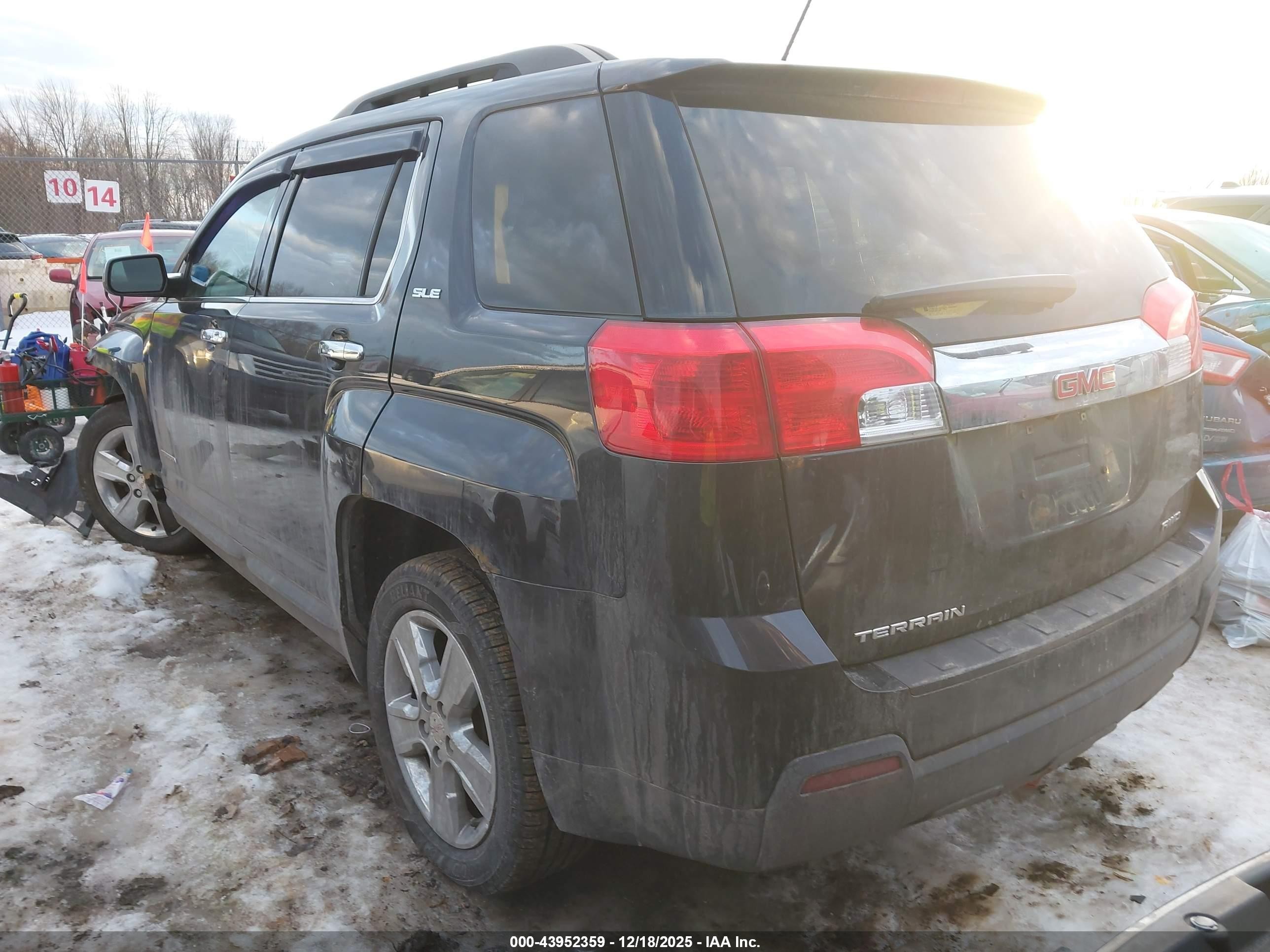 2015 Gmc Terrain Sle-2 Black vin: 2GKFLWEK2F6202647