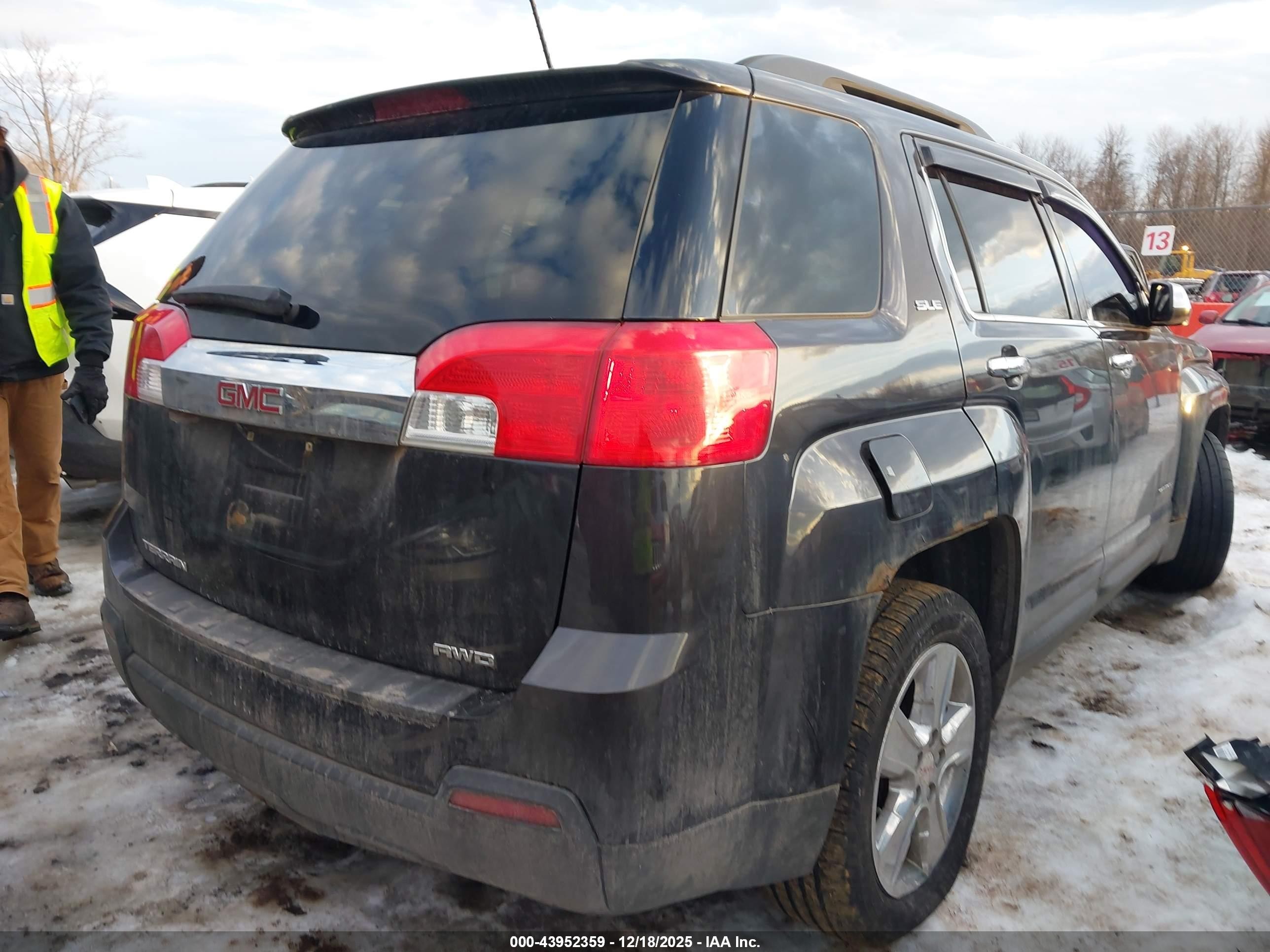 2015 Gmc Terrain Sle-2 Black vin: 2GKFLWEK2F6202647