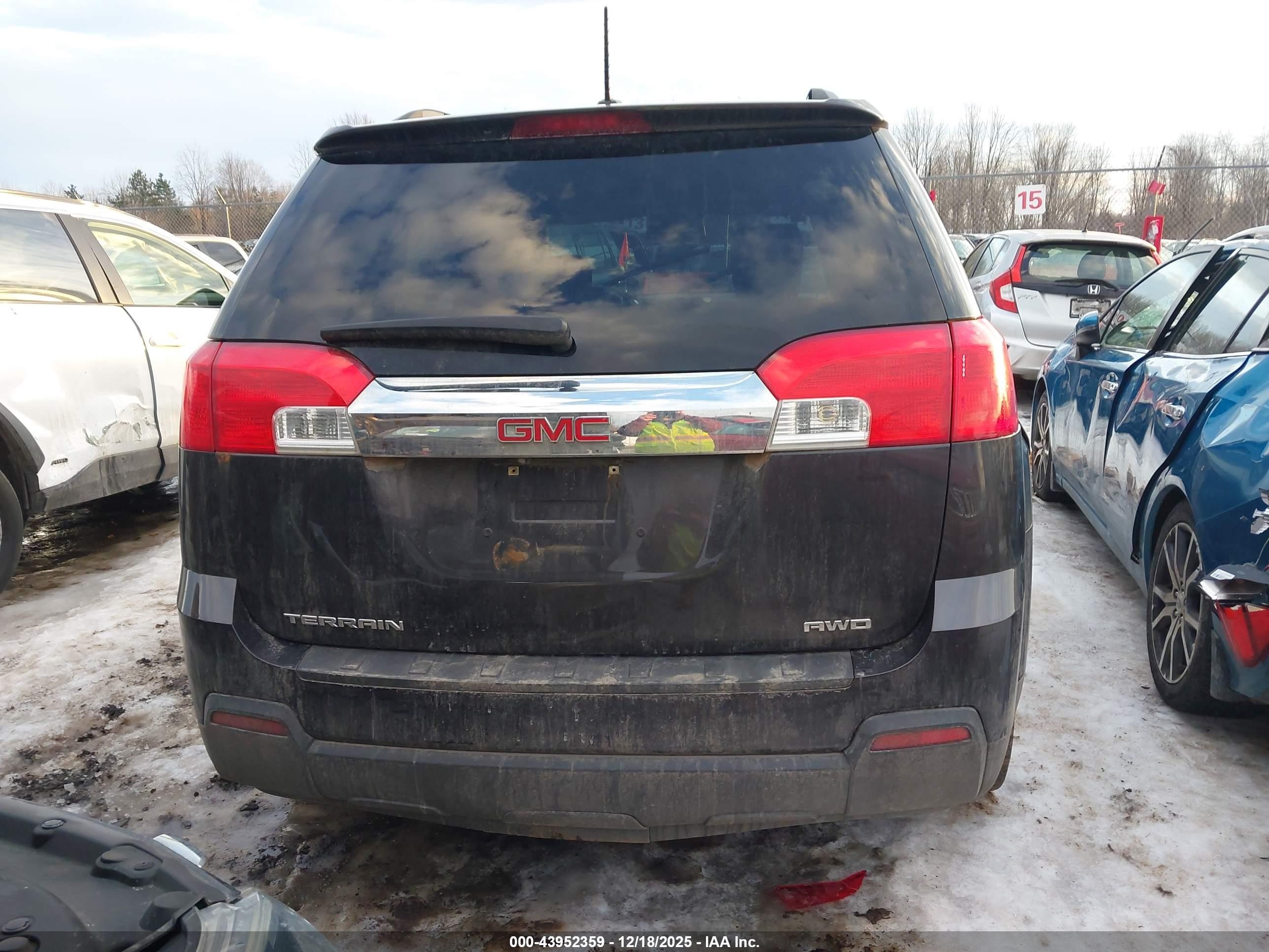 2015 Gmc Terrain Sle-2 Black vin: 2GKFLWEK2F6202647