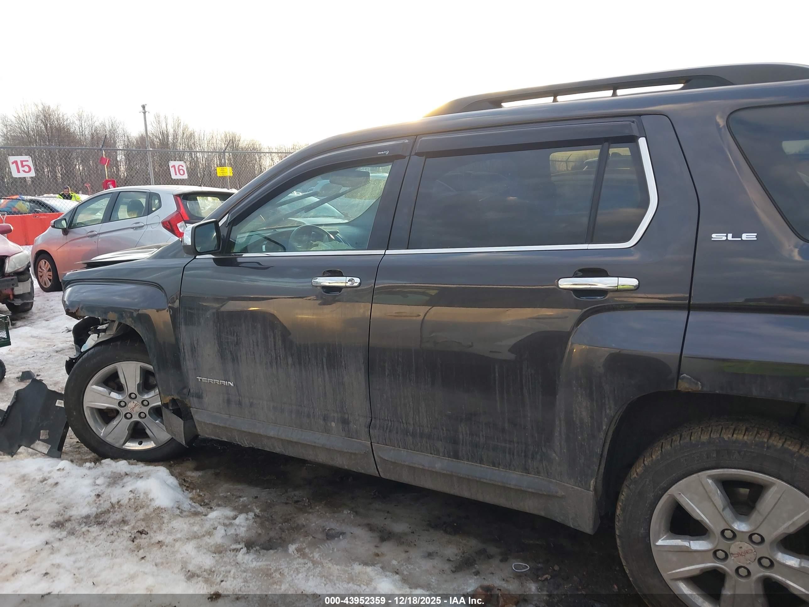 2015 Gmc Terrain Sle-2 Black vin: 2GKFLWEK2F6202647