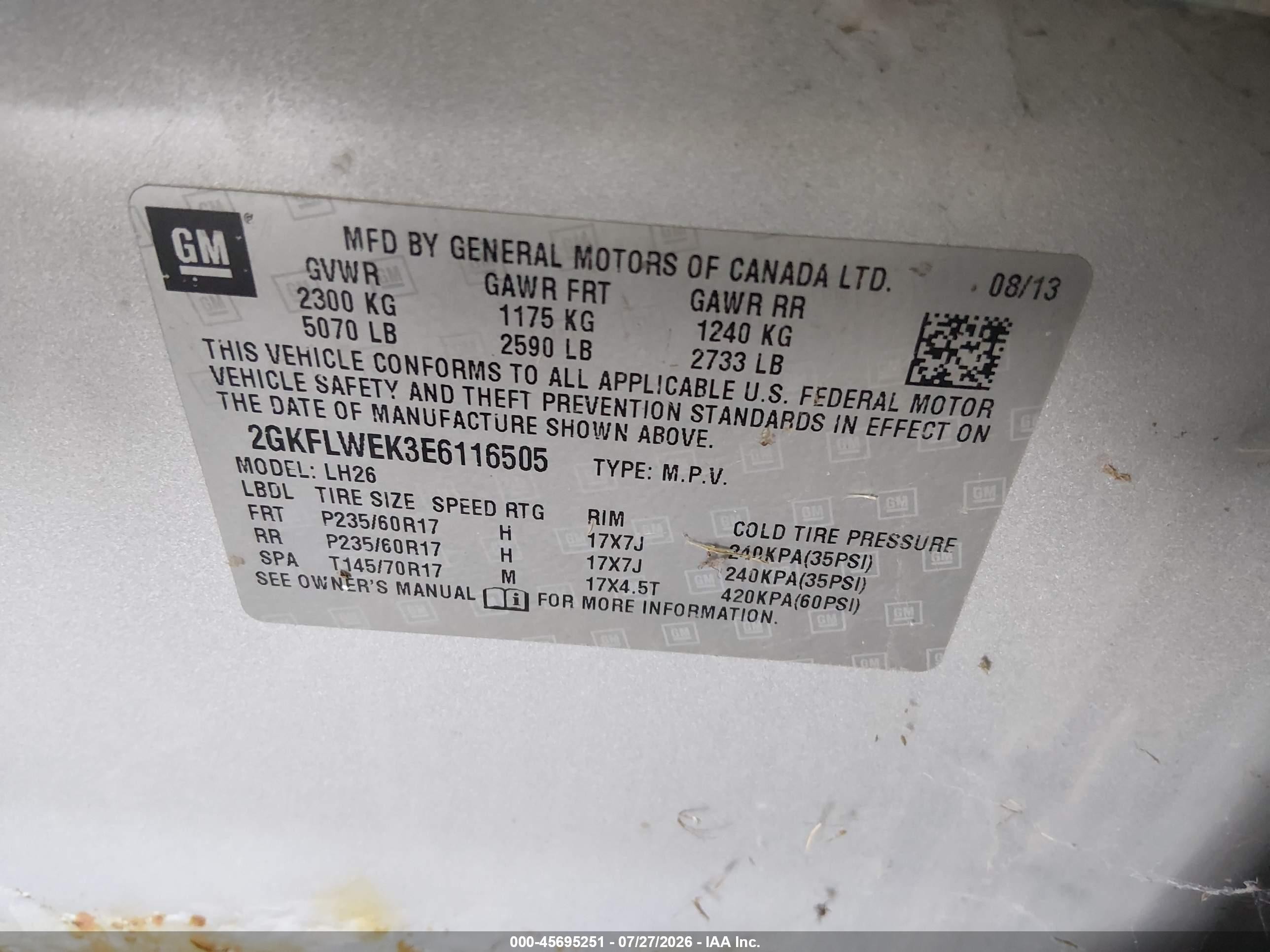 2014 Gmc Terrain Sle-2 Silver vin: 2GKFLWEK3E6116505