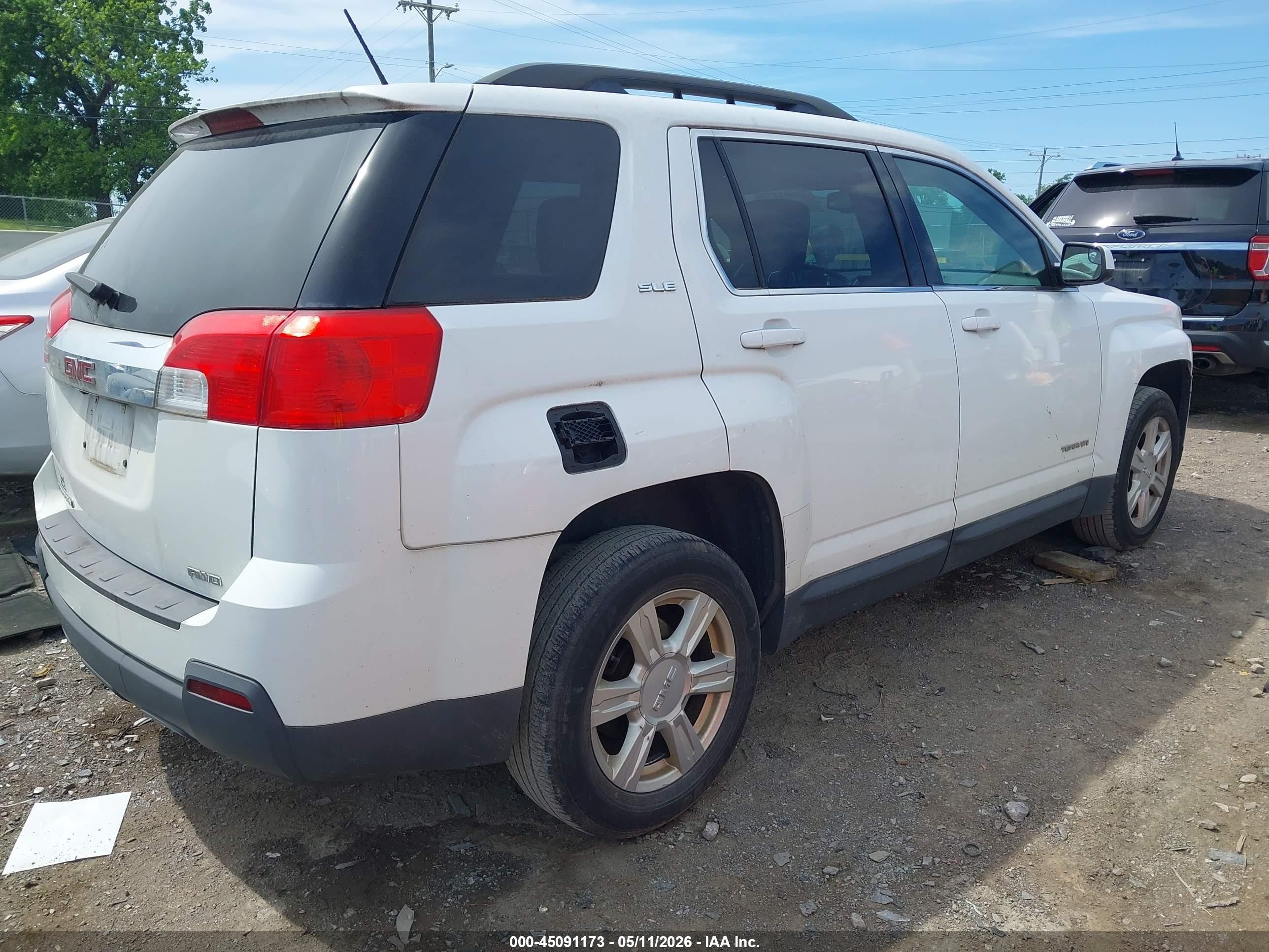 2014 Gmc Terrain Sle-2 White vin: 2GKFLWEK4E6228553