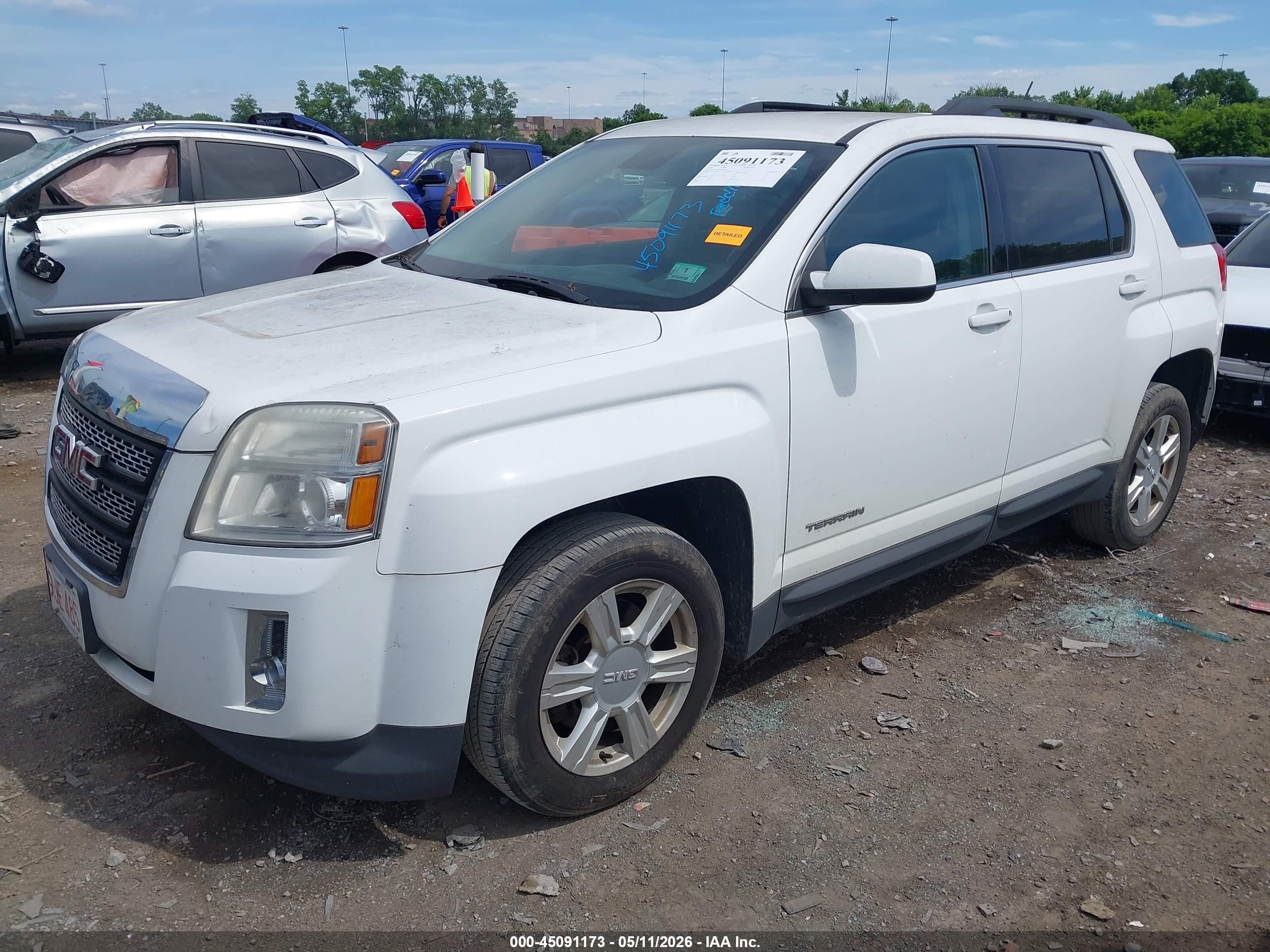 2014 Gmc Terrain Sle-2 White vin: 2GKFLWEK4E6228553