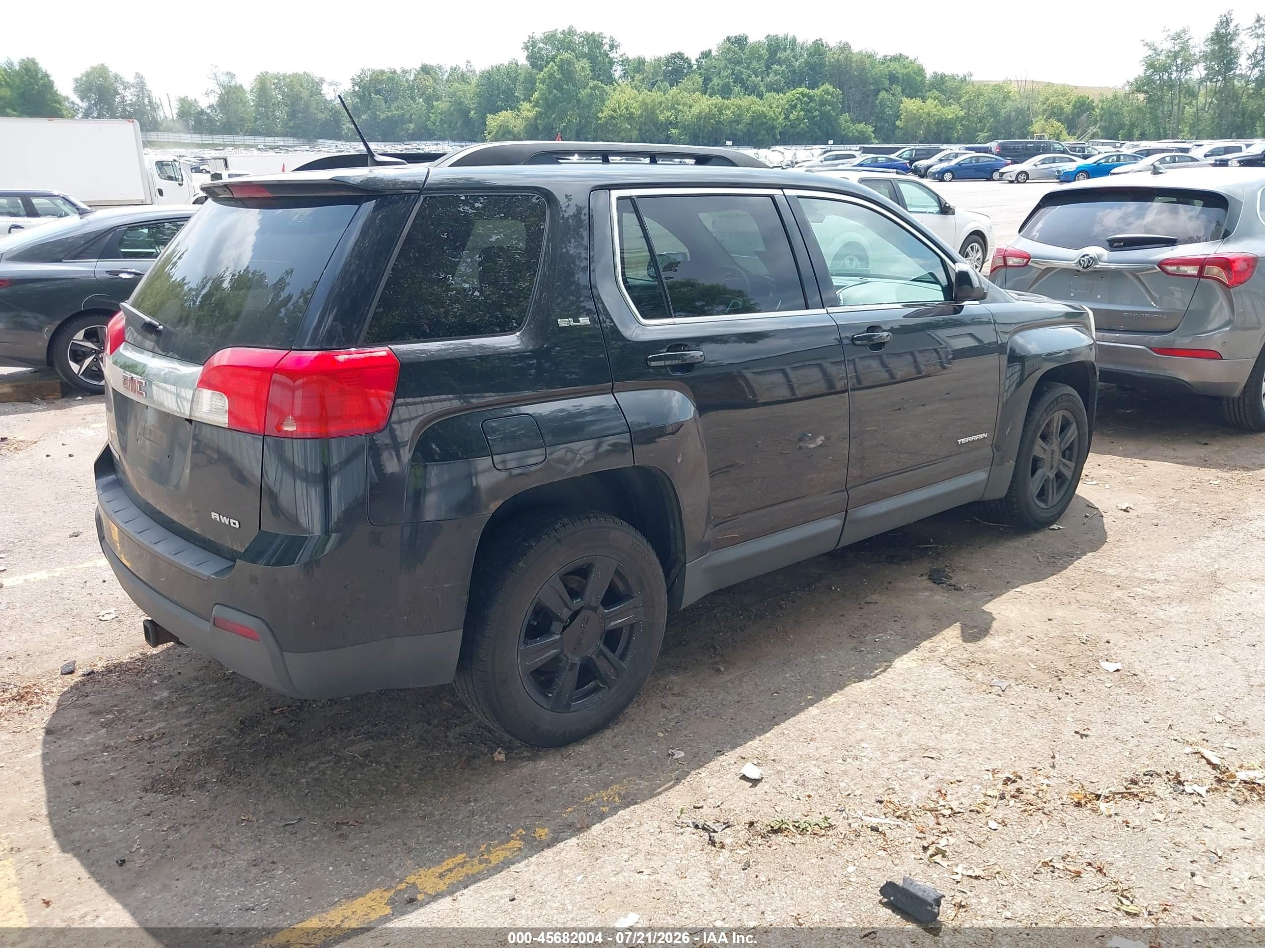 2014 Gmc Terrain Sle-2 Black vin: 2GKFLWEK4E6327809