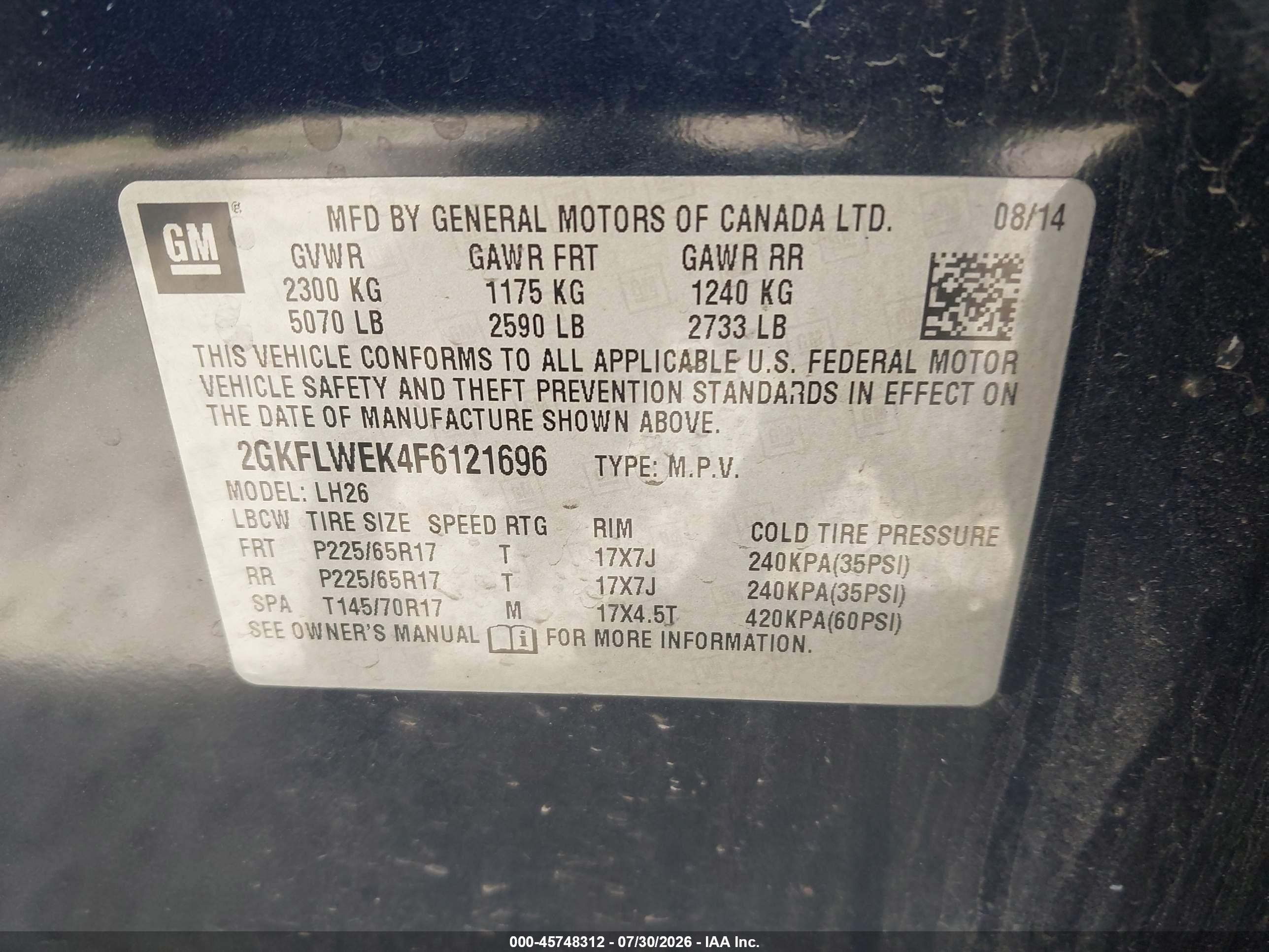 2015 Gmc Terrain Sle-2 Черный vin: 2GKFLWEK4F6121696