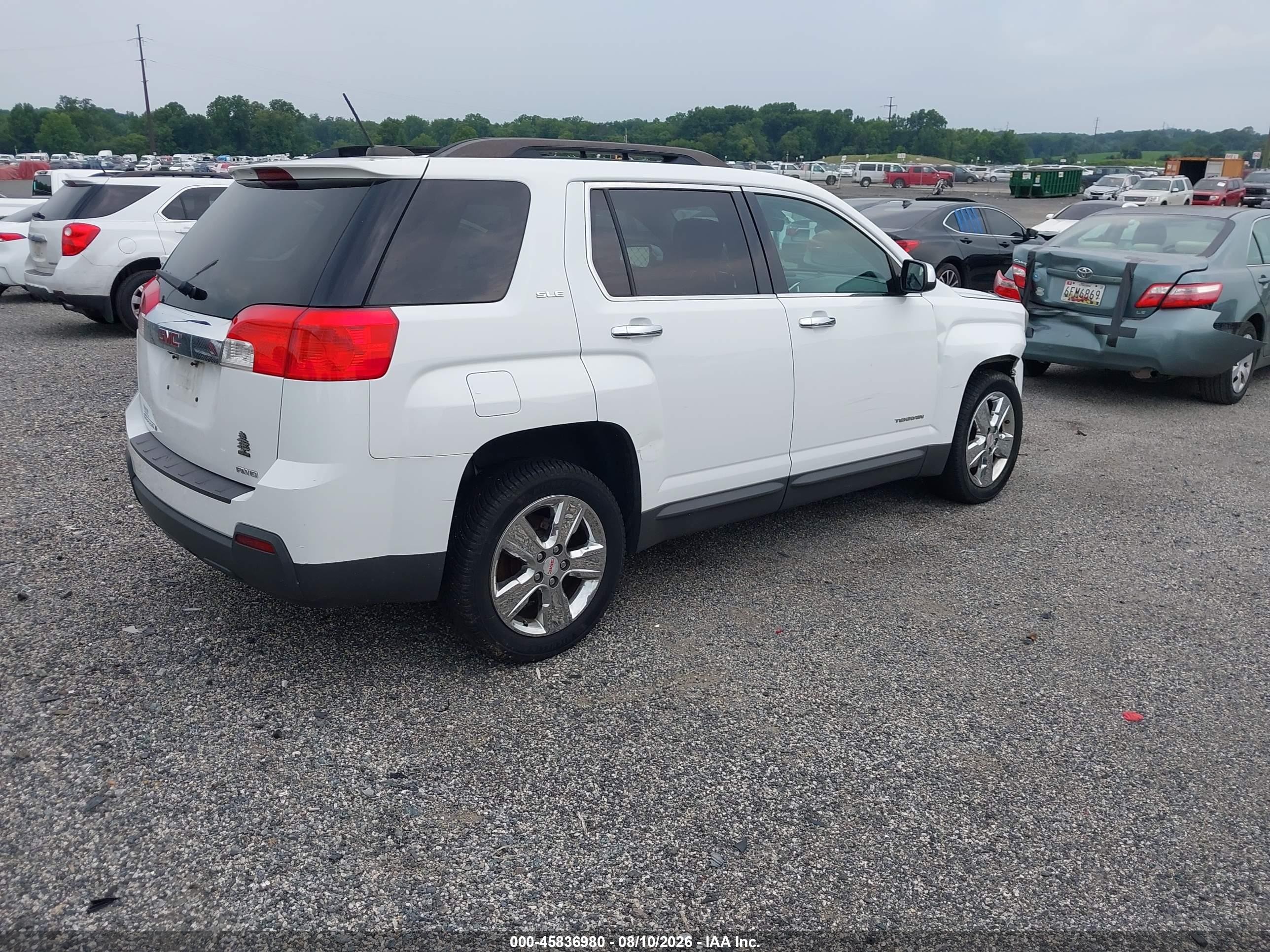 2015 Gmc Terrain Sle-2 White vin: 2GKFLWEK4F6140460