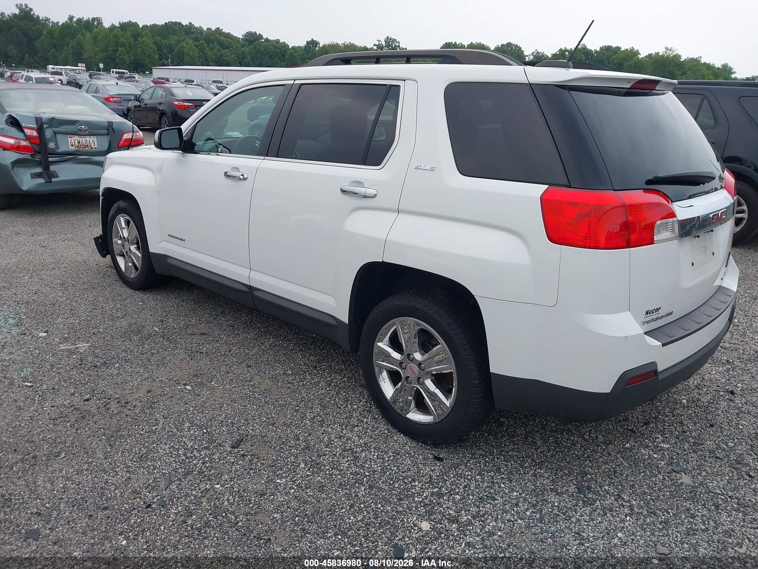 2015 Gmc Terrain Sle-2 White vin: 2GKFLWEK4F6140460