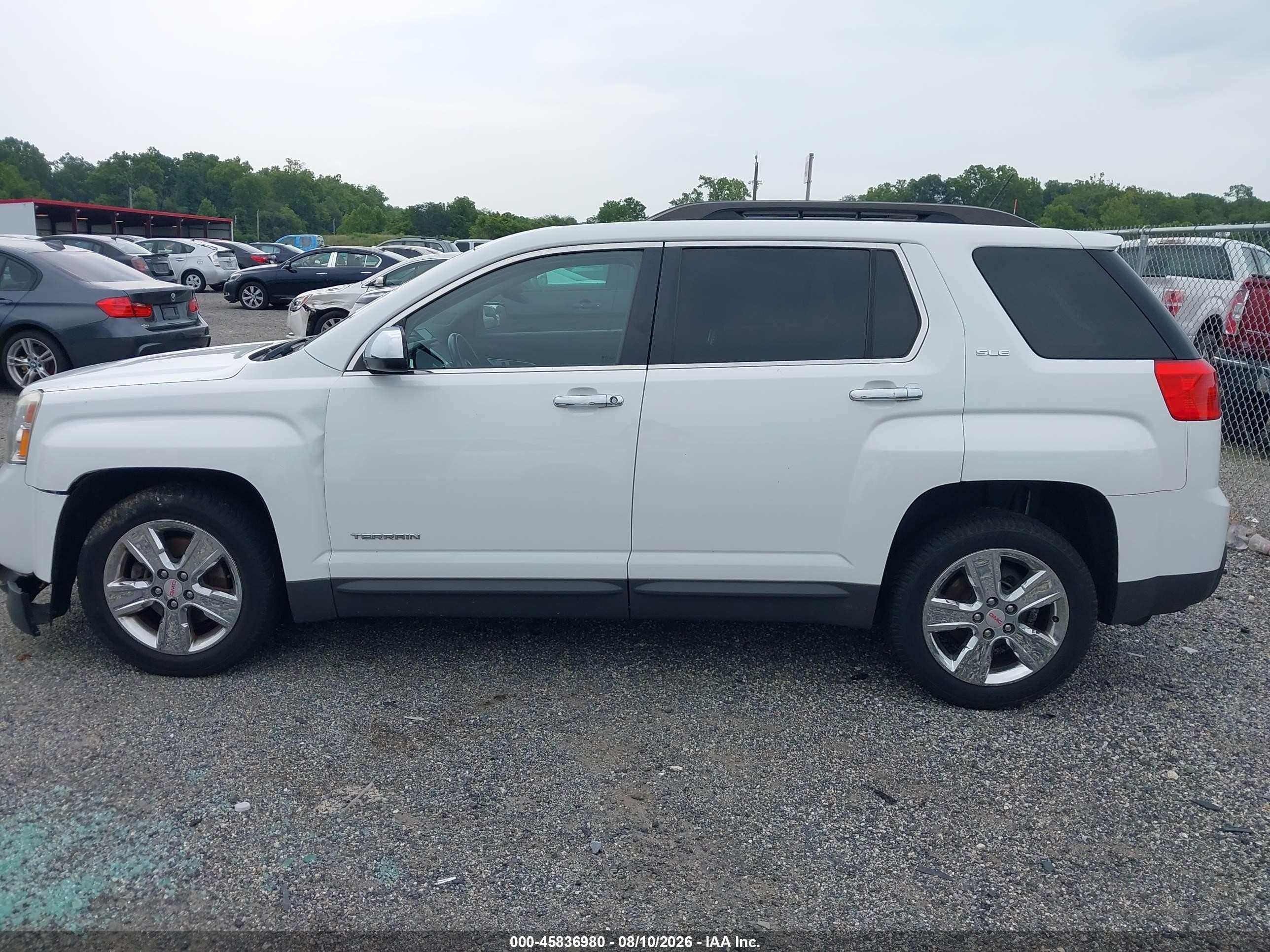 2015 Gmc Terrain Sle-2 White vin: 2GKFLWEK4F6140460