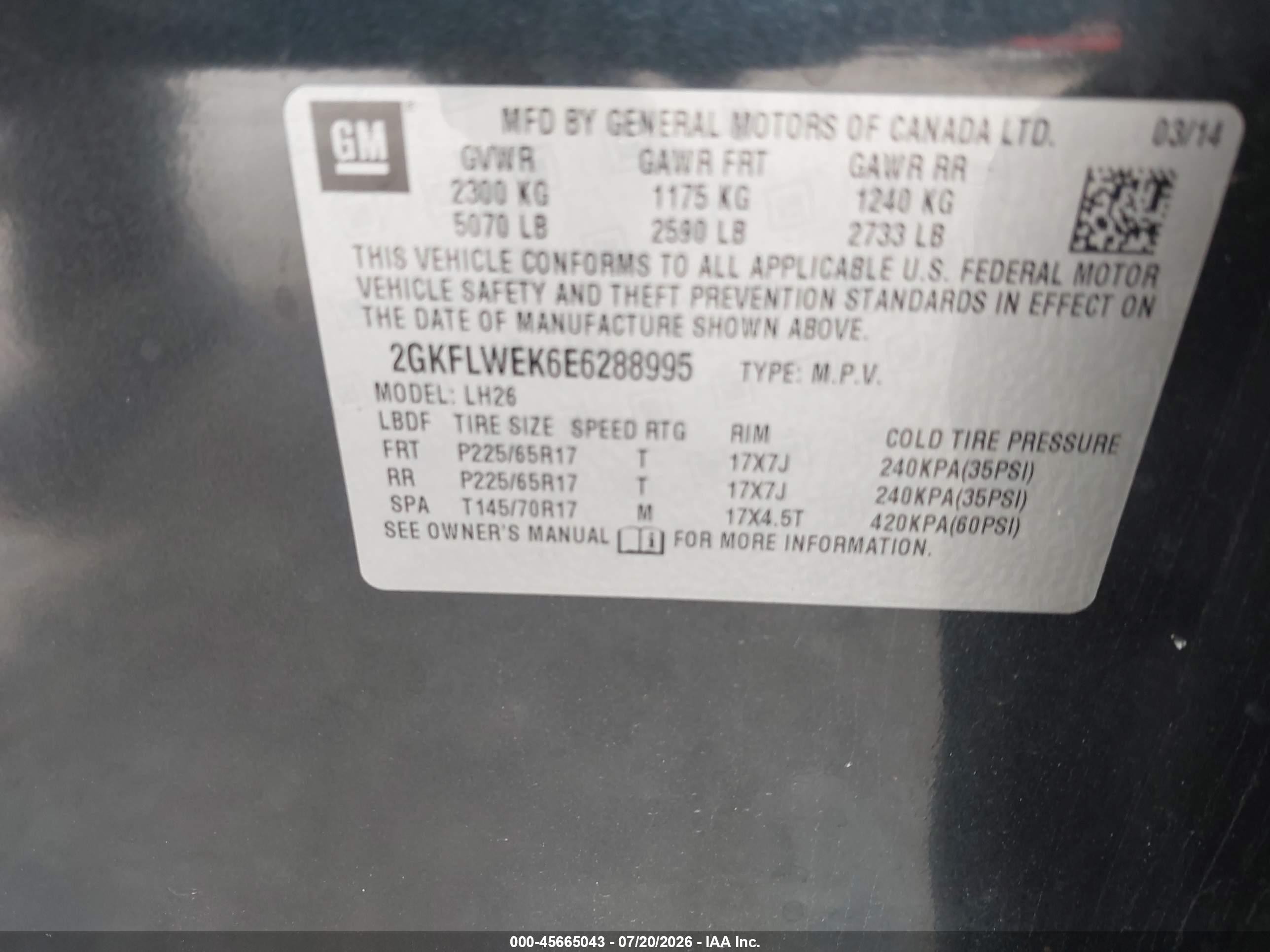 2014 Gmc Terrain Sle-2 Серый vin: 2GKFLWEK6E6288995