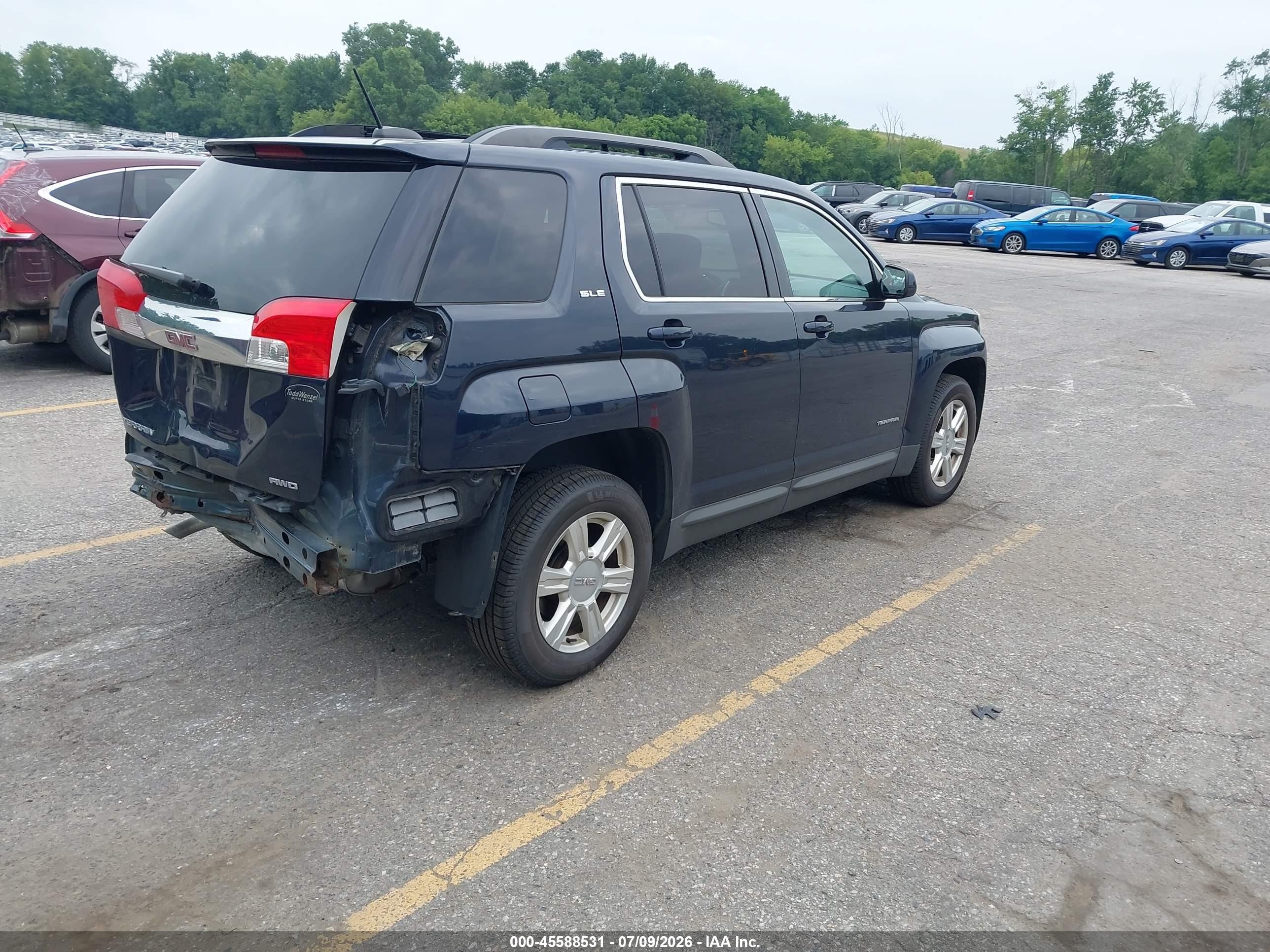 2015 Gmc Terrain Sle-2 Dark Blue vin: 2GKFLWEK6F6201226