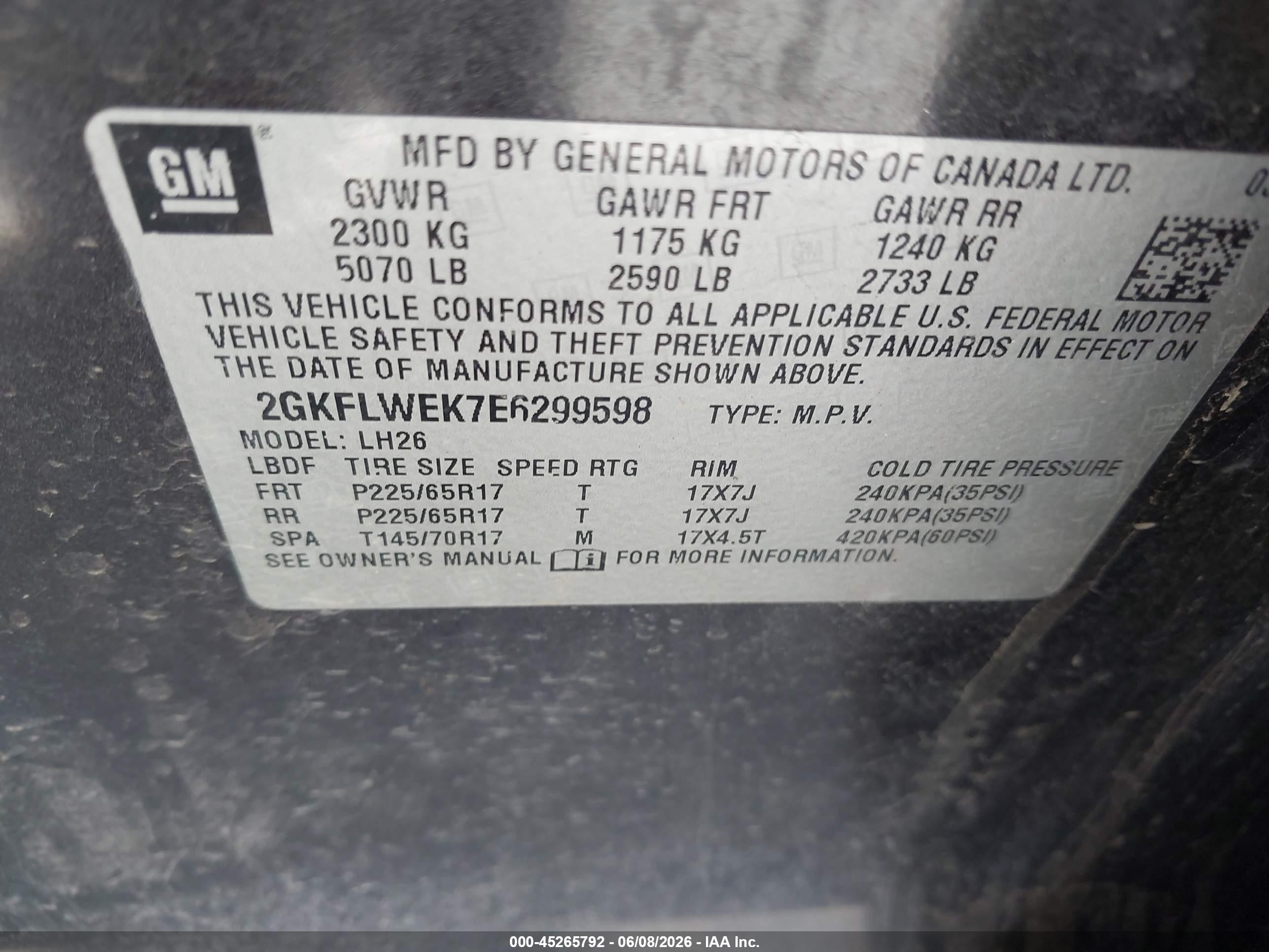 2014 Gmc Terrain Sle-2 Gray vin: 2GKFLWEK7E6299598
