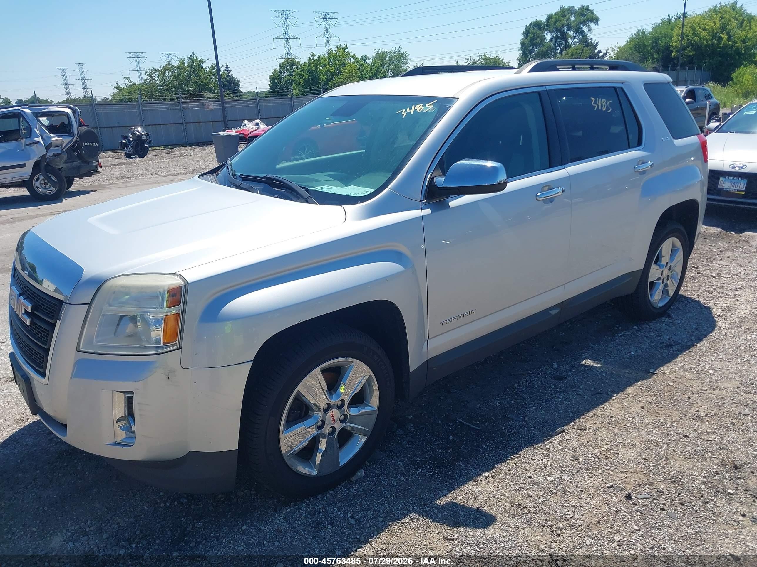 2014 Gmc Terrain Sle-2 Silver vin: 2GKFLWEK7E6369083