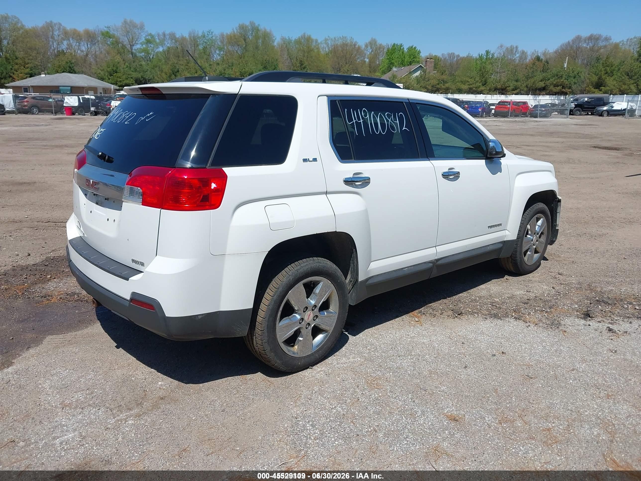 2015 Gmc Terrain Sle-2 White vin: 2GKFLWEK7F6213384