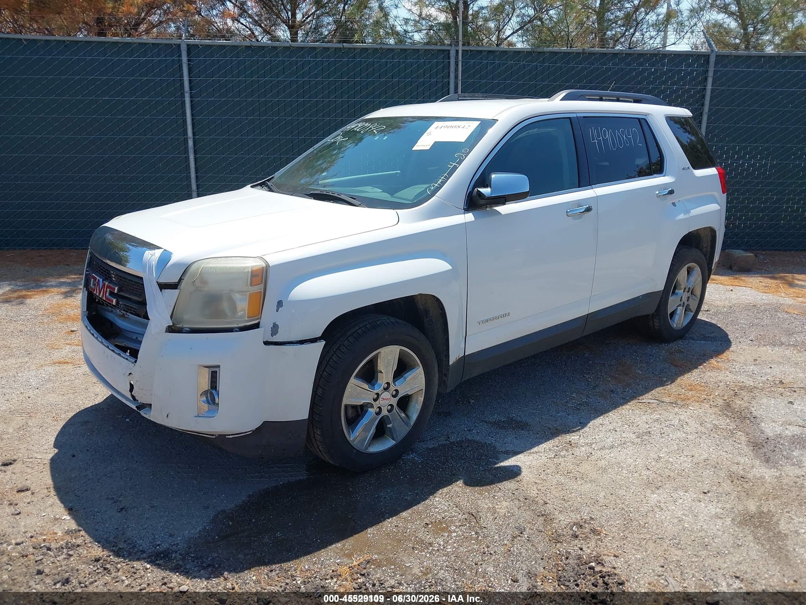 2015 Gmc Terrain Sle-2 White vin: 2GKFLWEK7F6213384