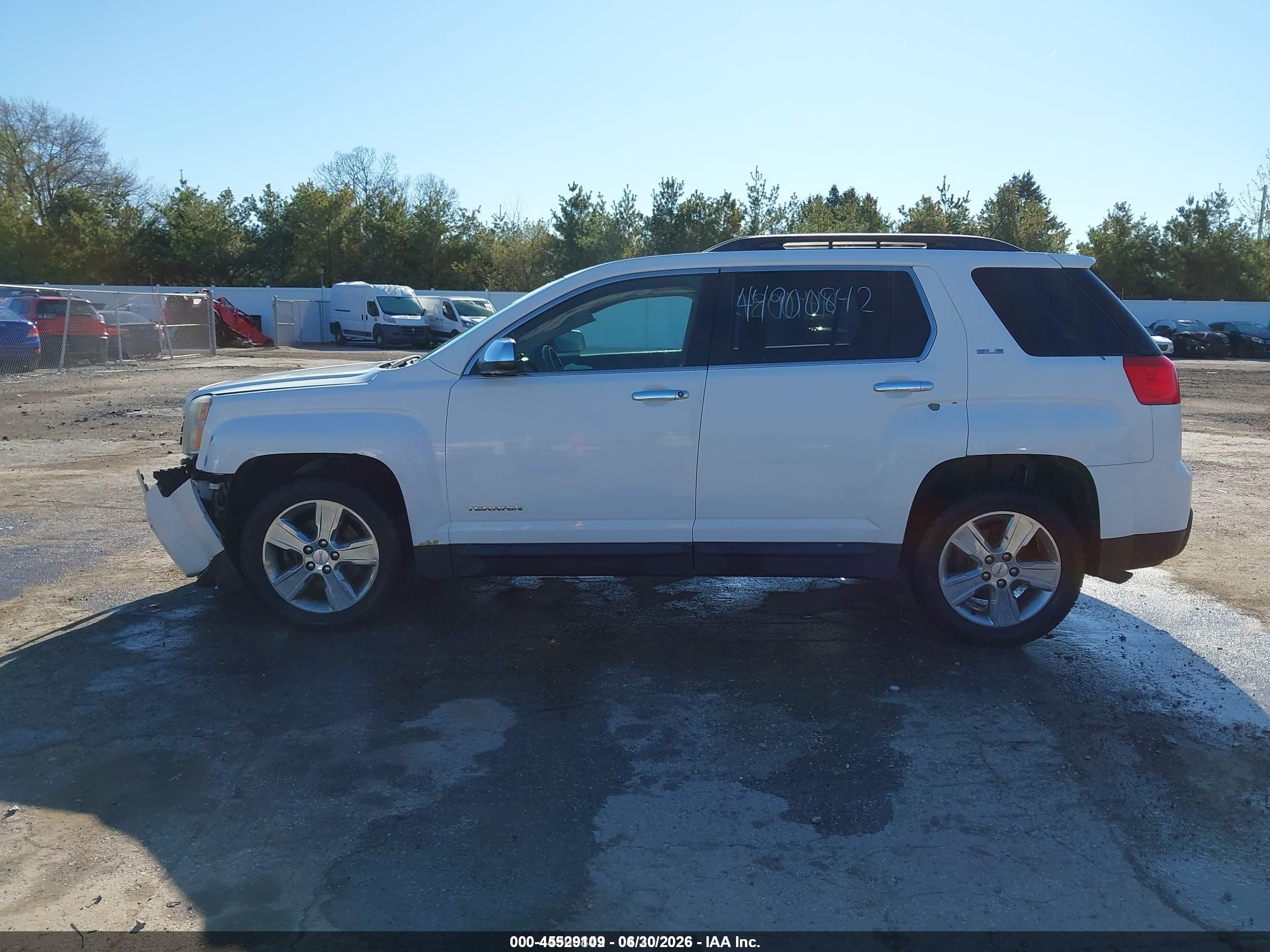 2015 Gmc Terrain Sle-2 White vin: 2GKFLWEK7F6213384