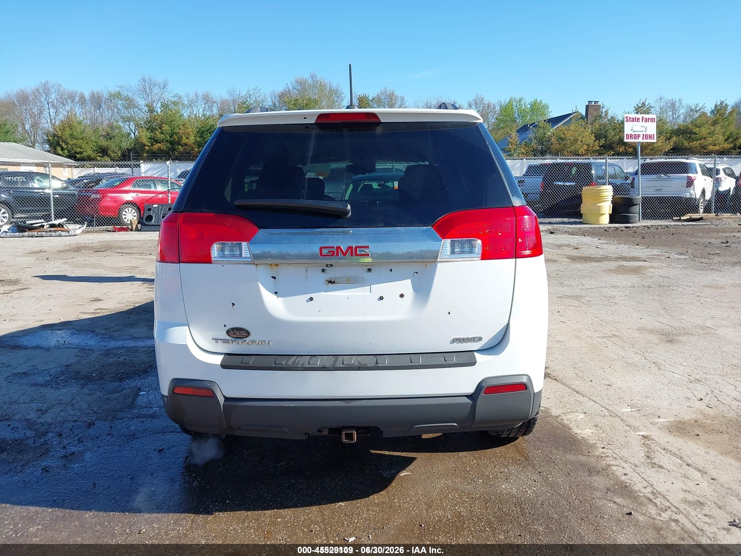 2015 Gmc Terrain Sle-2 White vin: 2GKFLWEK7F6213384