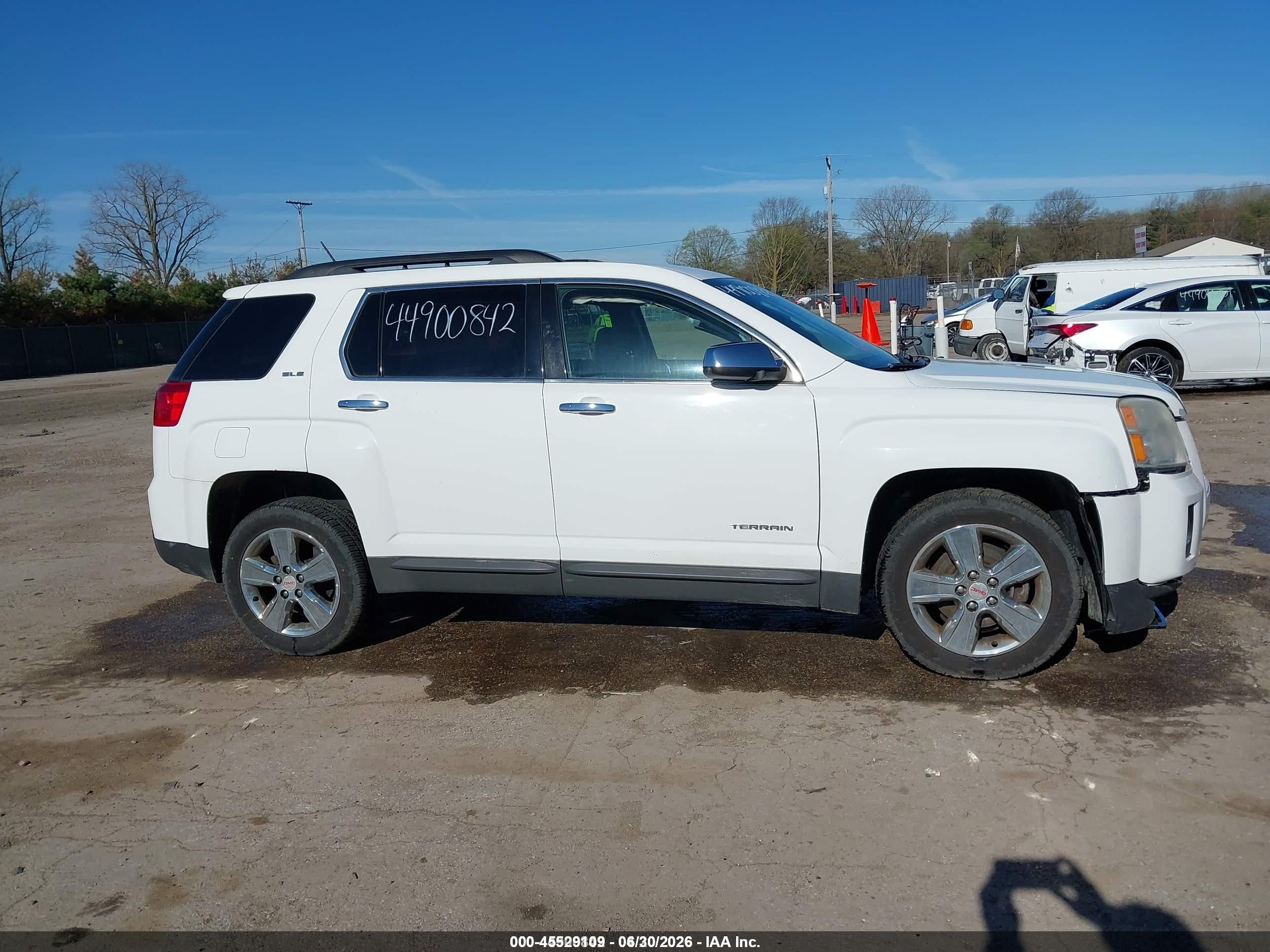 2015 Gmc Terrain Sle-2 White vin: 2GKFLWEK7F6213384