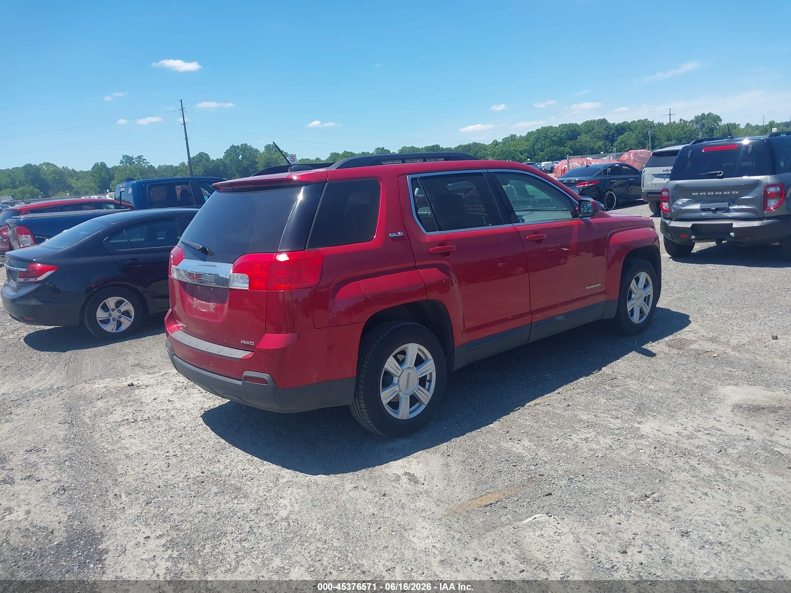 2015 Gmc Terrain Sle-2 Красный vin: 2GKFLWEK7F6304090