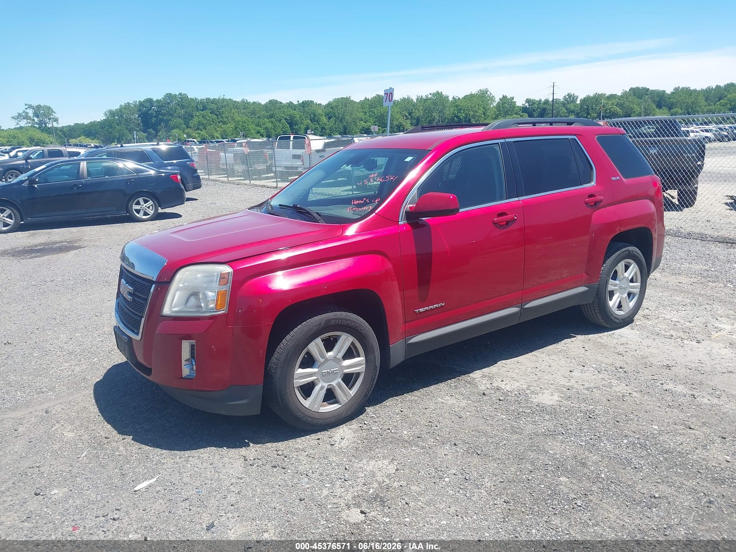 2015 Gmc Terrain Sle-2 Красный vin: 2GKFLWEK7F6304090