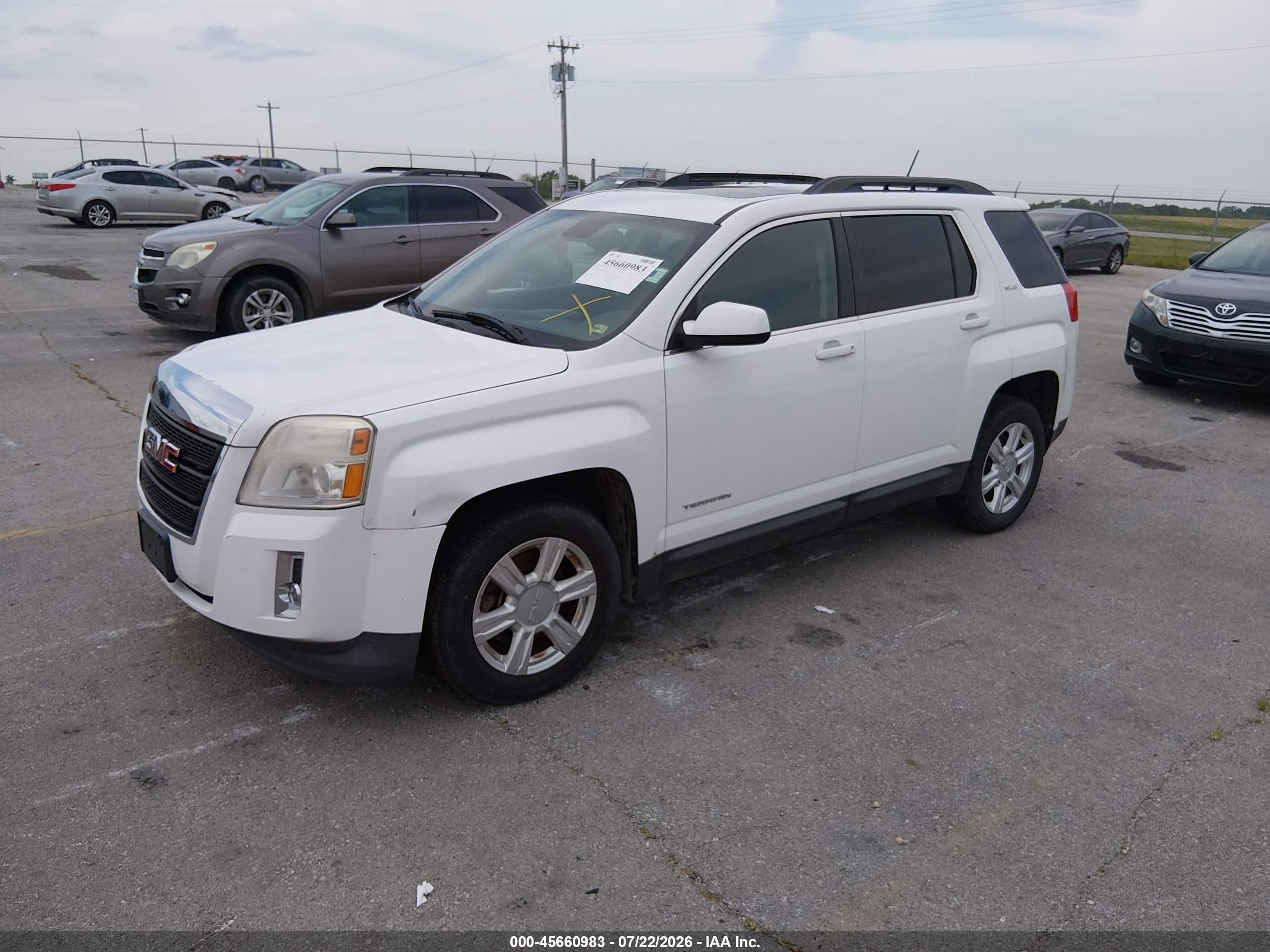 2015 Gmc Terrain Sle-2 White vin: 2GKFLWEK7F6347893