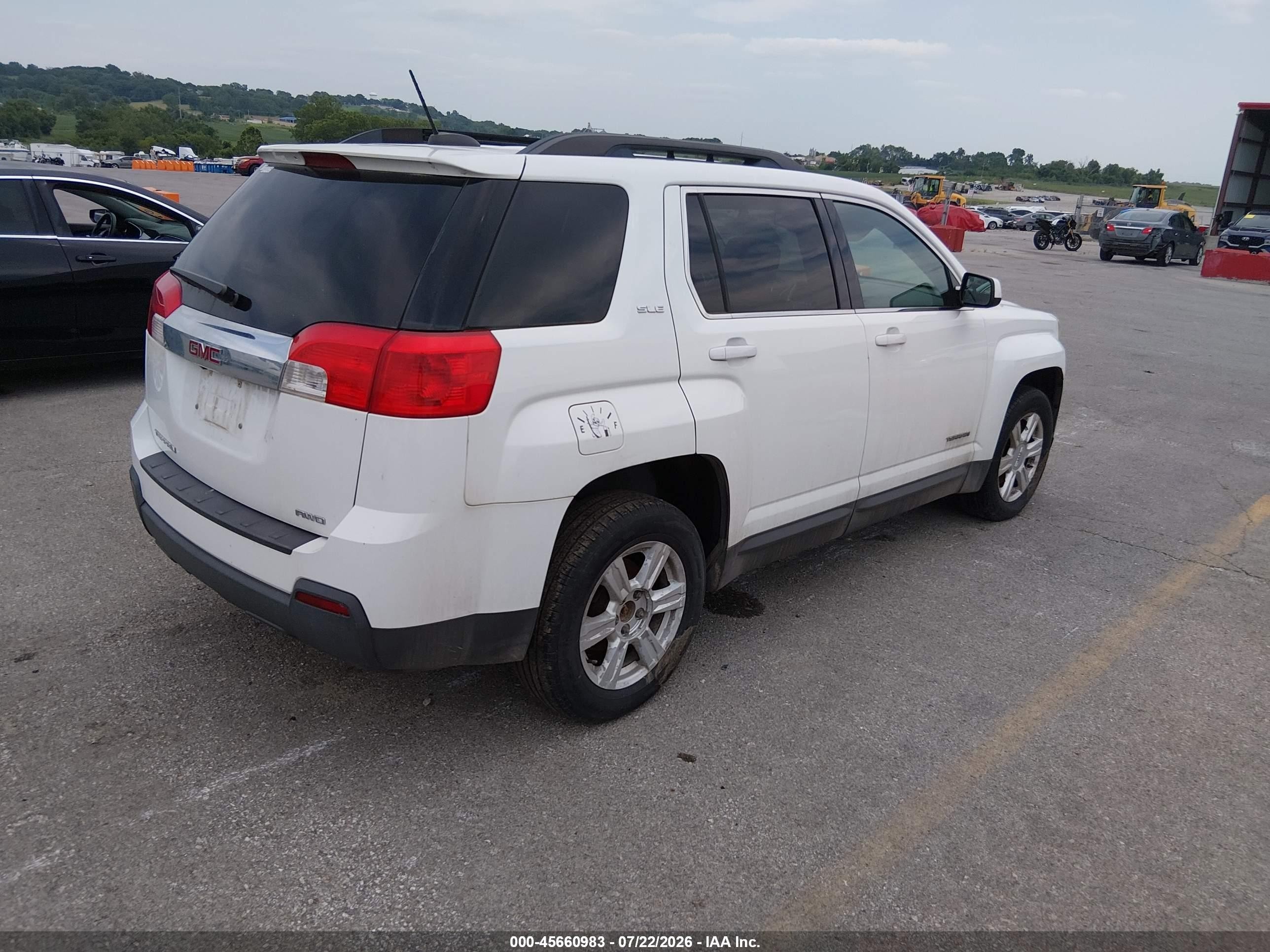 2015 Gmc Terrain Sle-2 White vin: 2GKFLWEK7F6347893