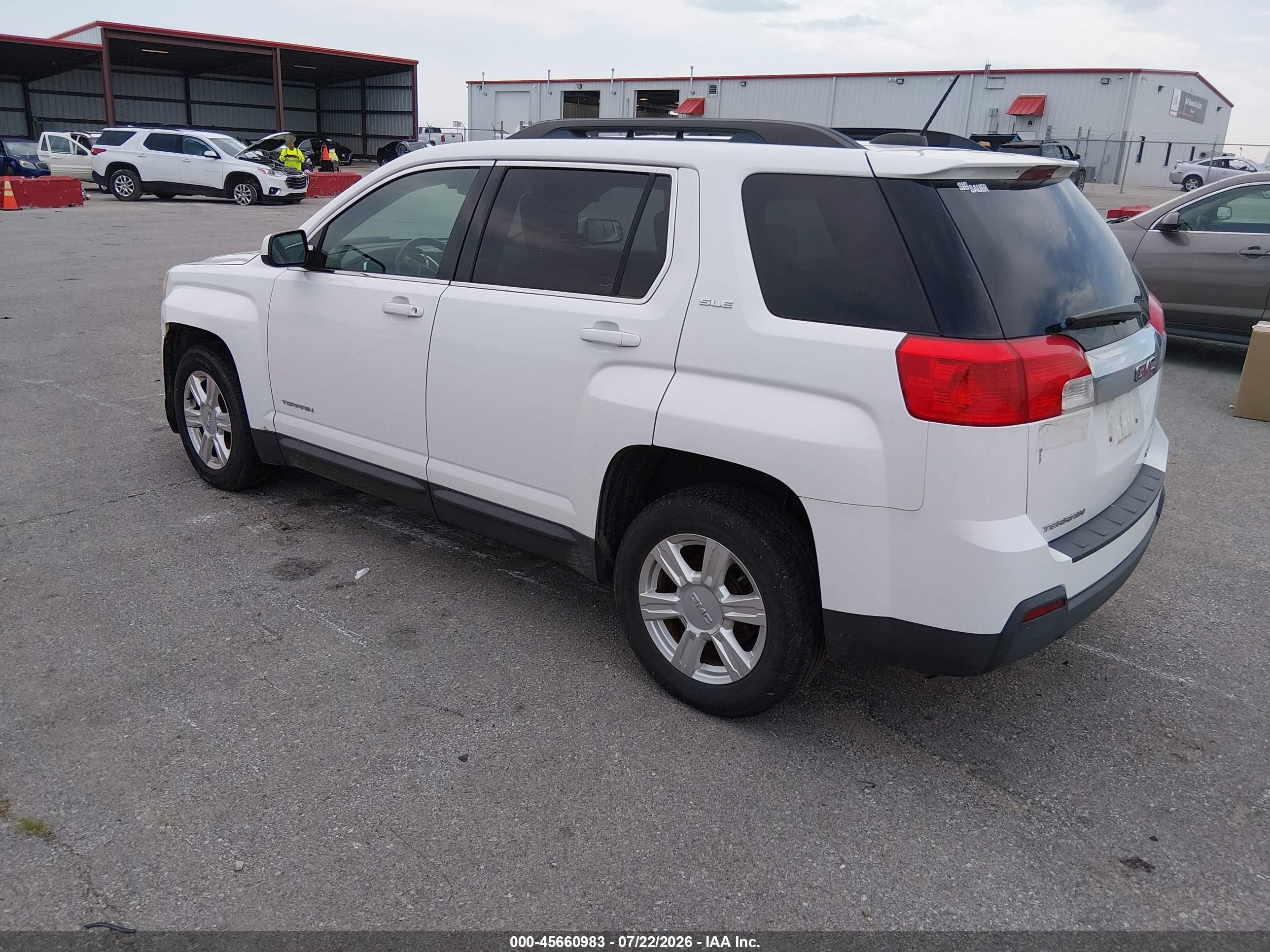 2015 Gmc Terrain Sle-2 White vin: 2GKFLWEK7F6347893