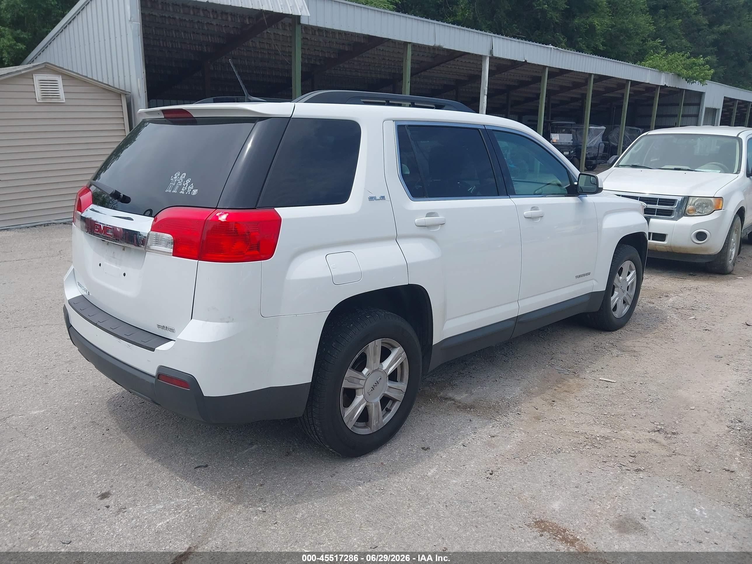 2014 Gmc Terrain Sle-2 White vin: 2GKFLWEK8E6306039