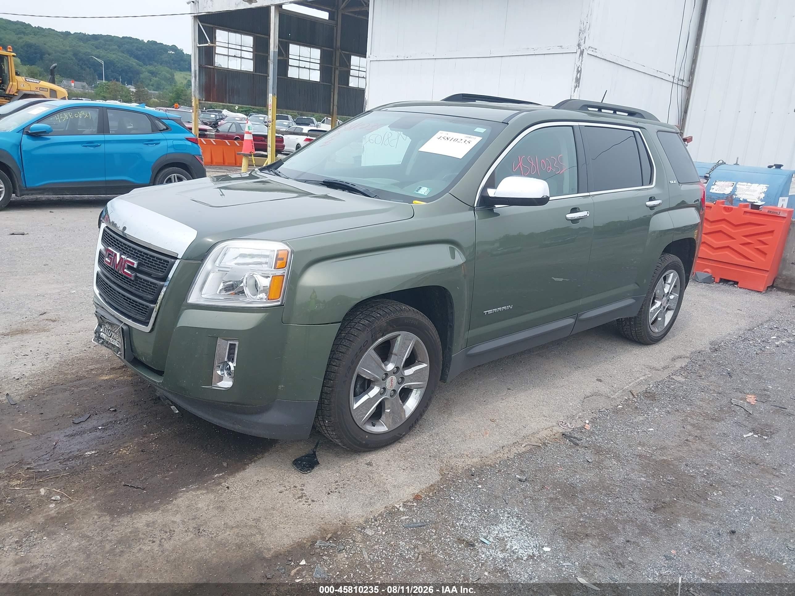2015 Gmc Terrain Sle-2 Green vin: 2GKFLWEK8F6145175