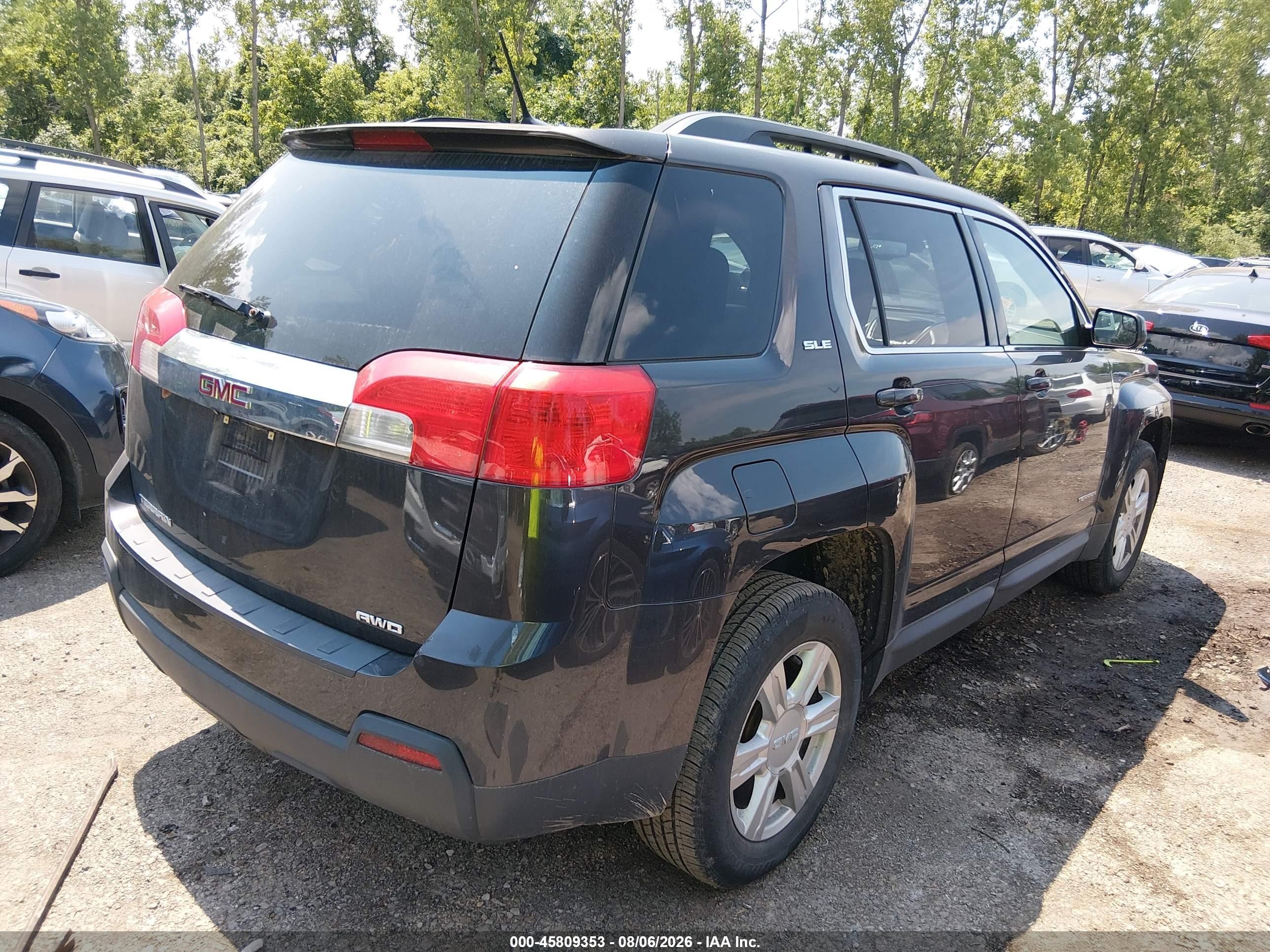 2014 Gmc Terrain Sle-2 Gray vin: 2GKFLWEK9E6331421