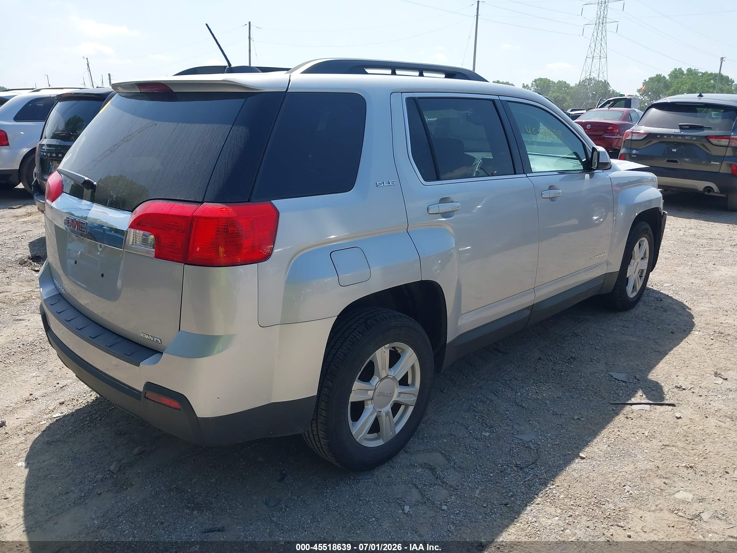 2015 Gmc Terrain Sle-2 Silver vin: 2GKFLWEK9F6343053
